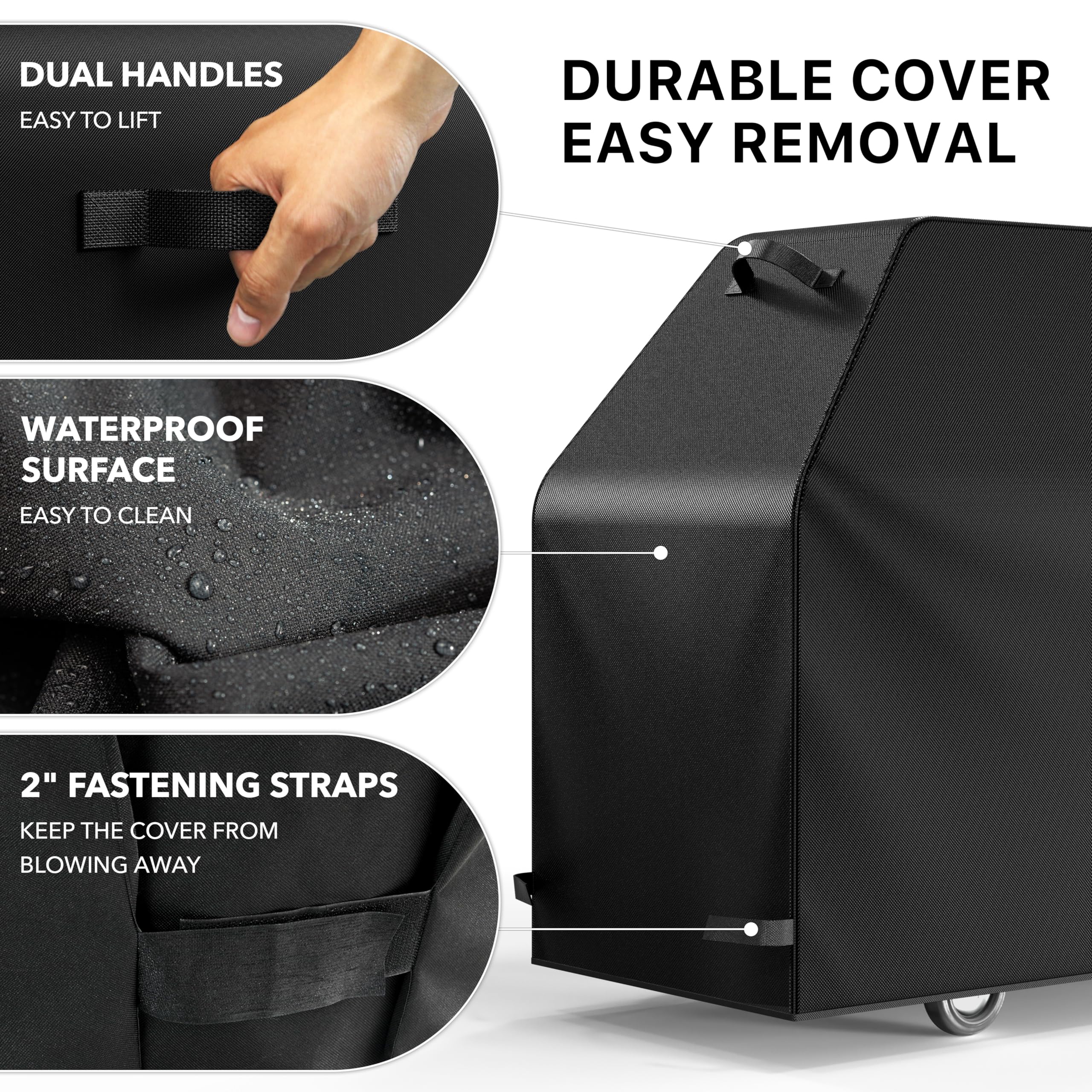 Simple Houseware 60 in. Heavy-Duty BBQ Gas Grill Cover, 600D Polyester Waterproof, Weather-Resistant