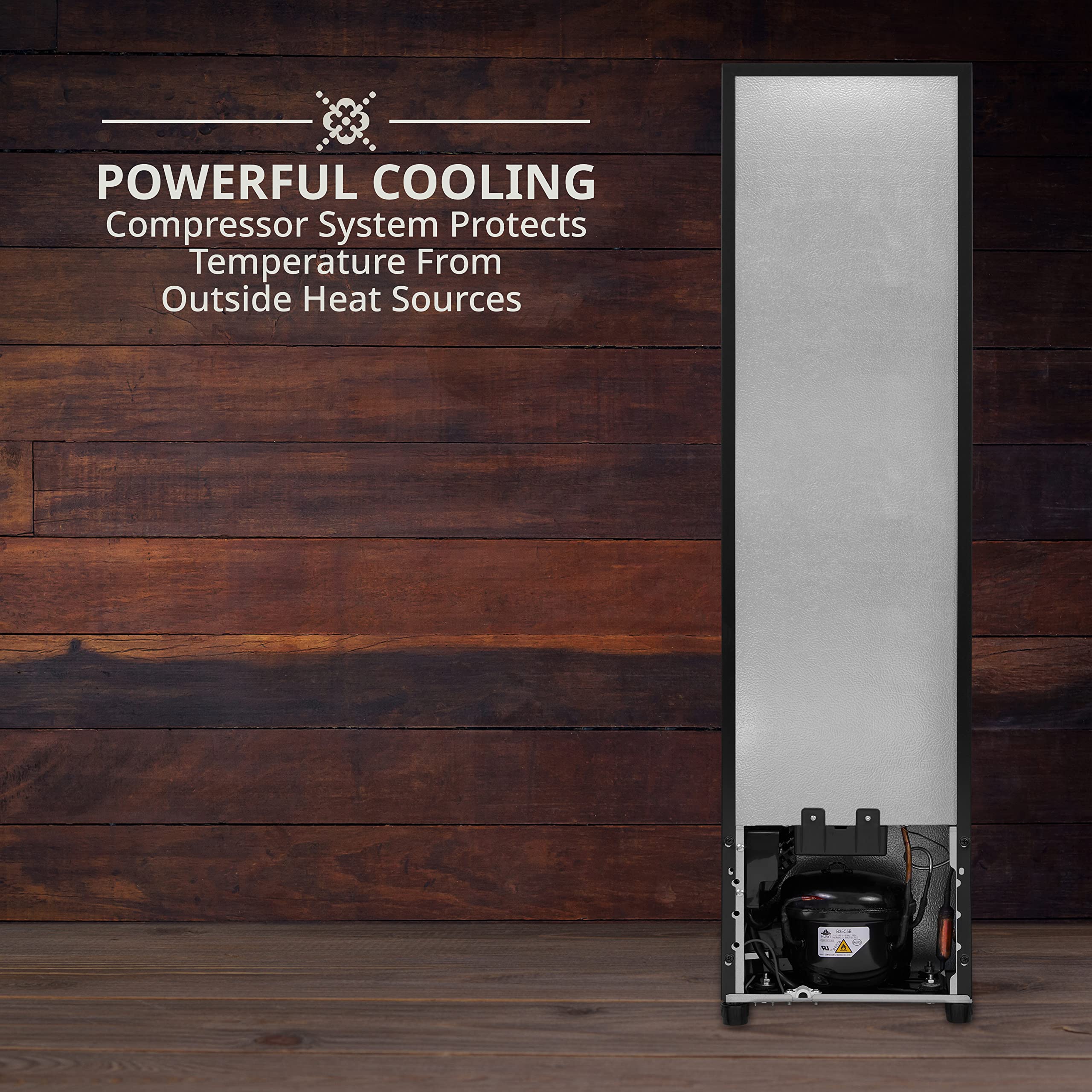 Ivation 18 Bottle Compressor Wine Cooler Refrigerator w/Lock | Large Freestanding Wine Cellar For Red, White, Champagne or Sparkling Wine | 41f-64f Digital Temperature Control Fridge Glass Door Black