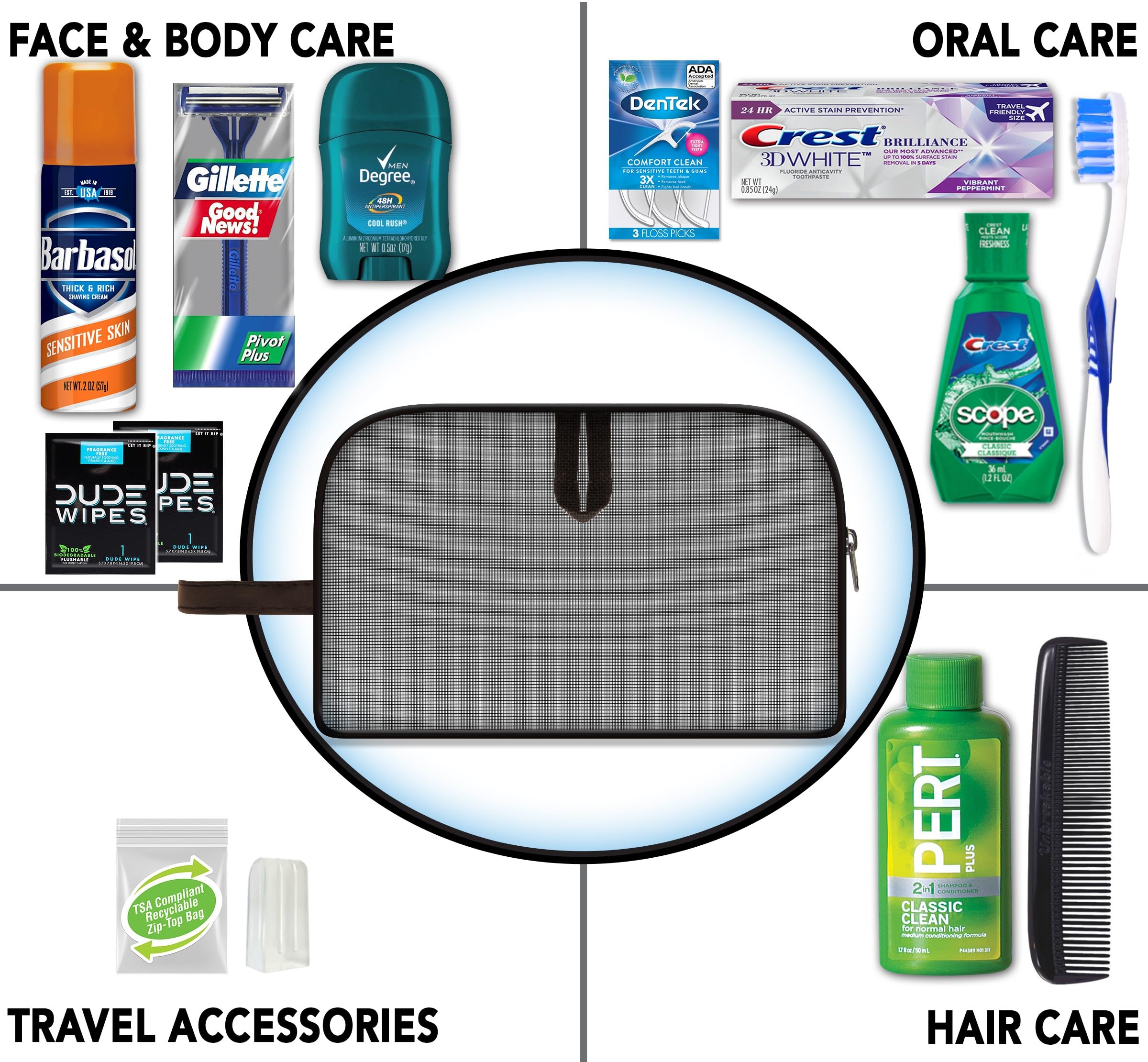 Convenience Kits “Man On The Go” Premium 10-Piece Travel Kit