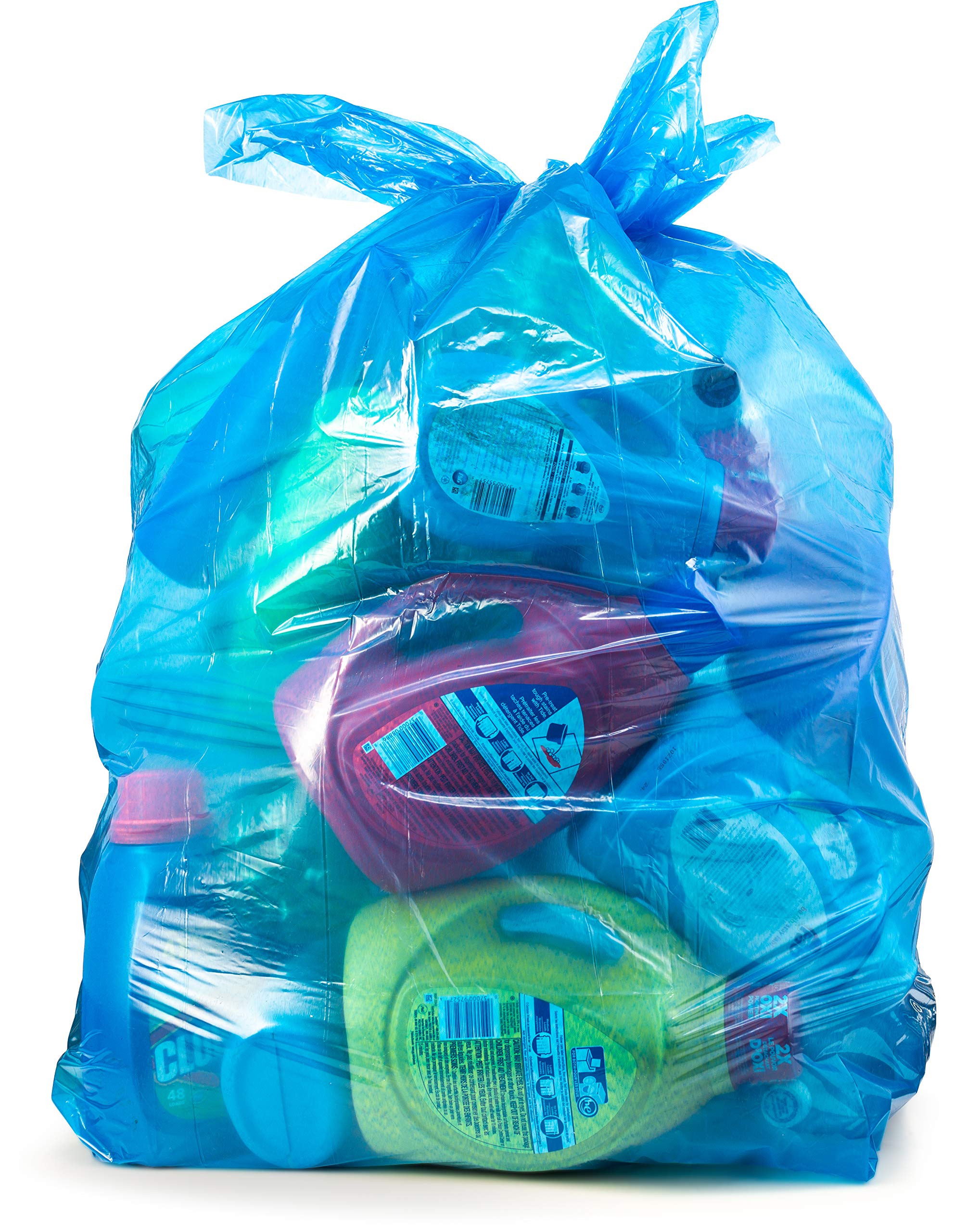30-33 Gallon Trash Bags Heavy Duty (Value Pack 100 Count w/Ties) Blue Trash Bags 30-33,30, 33 Gallon, 35 Gal Capacity
