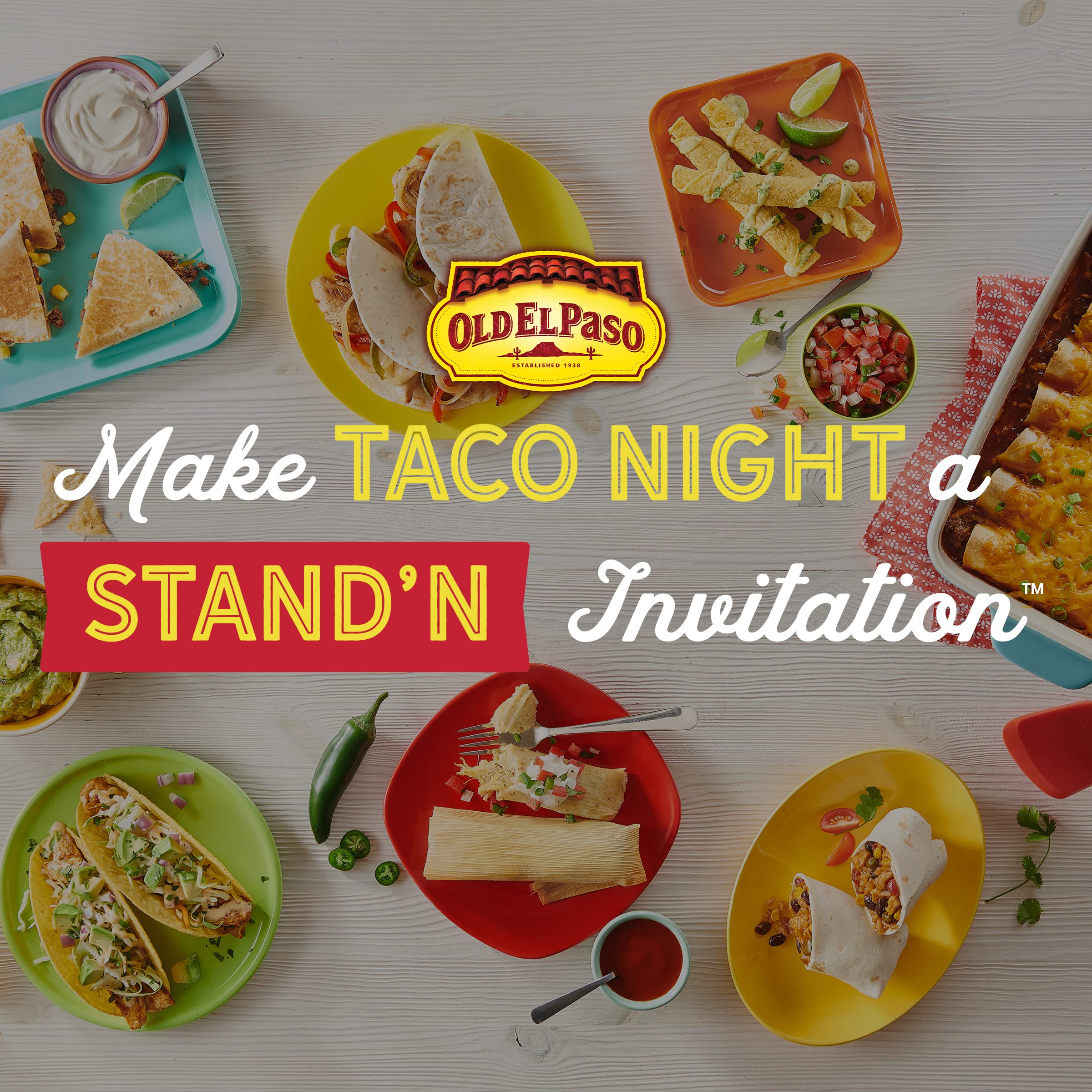 Old El Paso Flour Tortillas for Soft Tacos and Fajitas, Meal Prep, 10 Ct, 8.2 oz (Pack of 6)