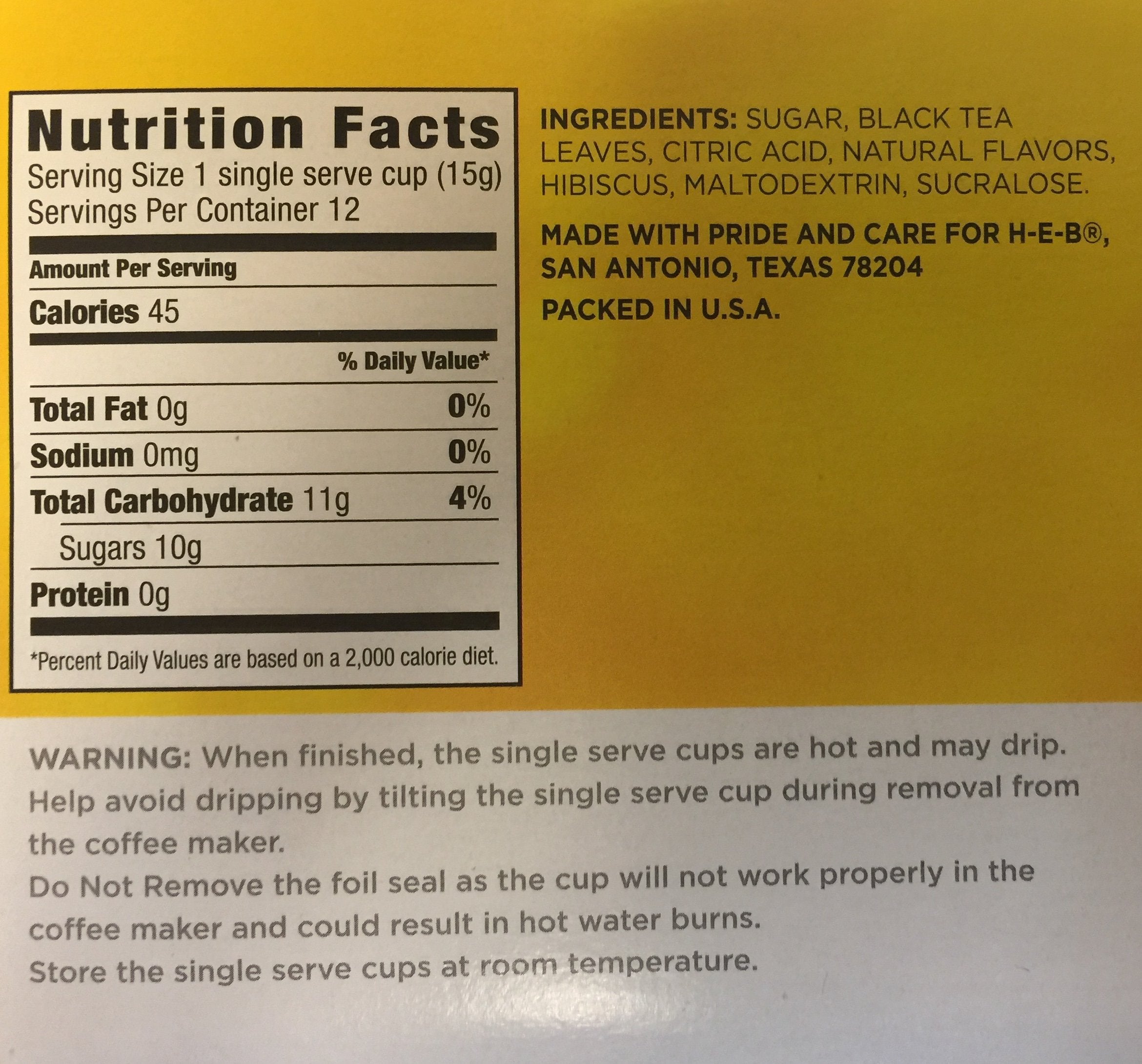 H.E.B. Half & Half Ice Tea and Lemonade single cups