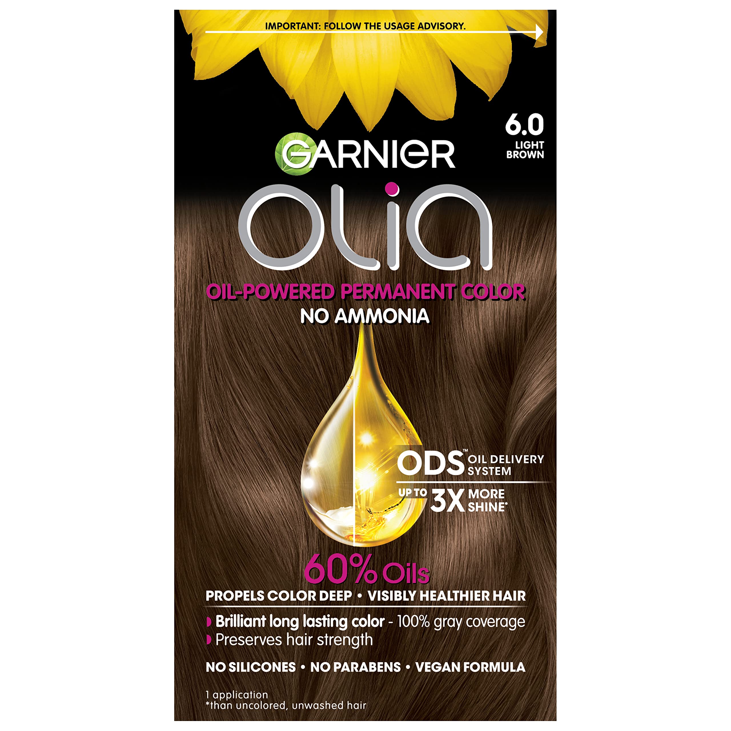 Garnier Hair Color Olia Ammonia-Free Brilliant Color Oil-Rich Permanent Hair Dye, 8.0 Medium Blonde, 2 Count (Packaging May Vary)