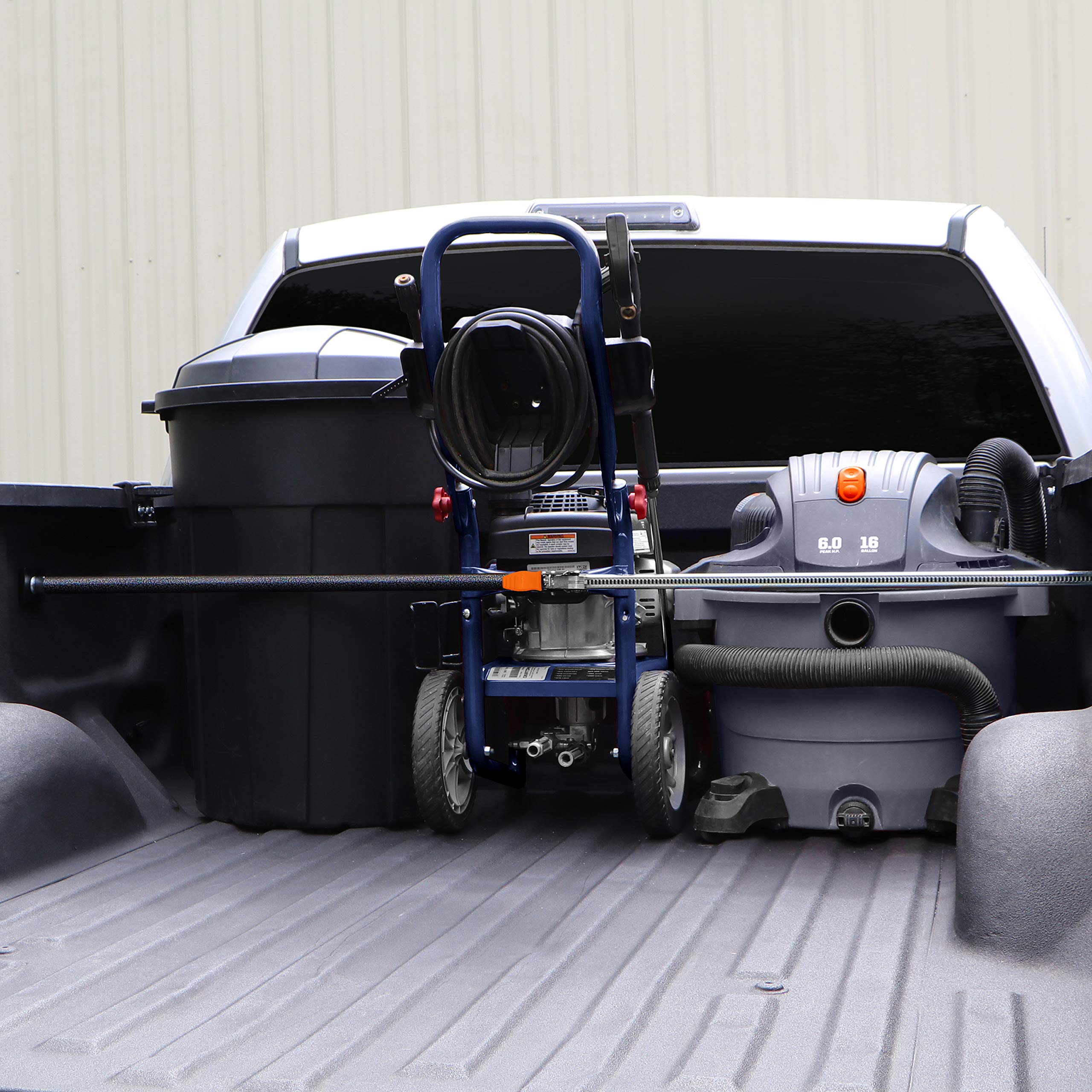 Rightline Gear Adjustable Ratcheting Cargo Bar for Pickup Truck Bed, 40 to 70 Inches, Black