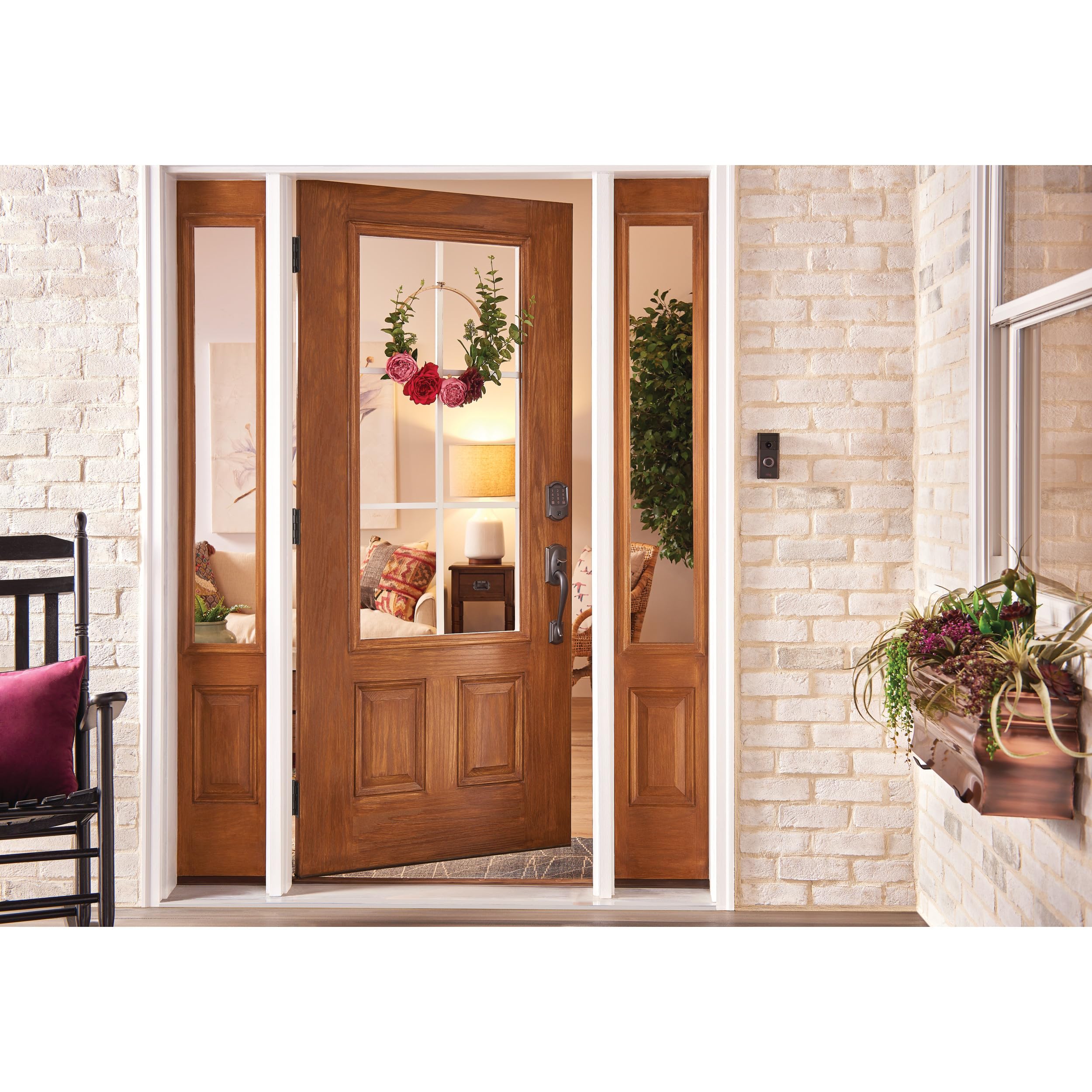 Schlage Encode Smart Wi-Fi Deadbolt with Camelot Trim in Aged Bronze