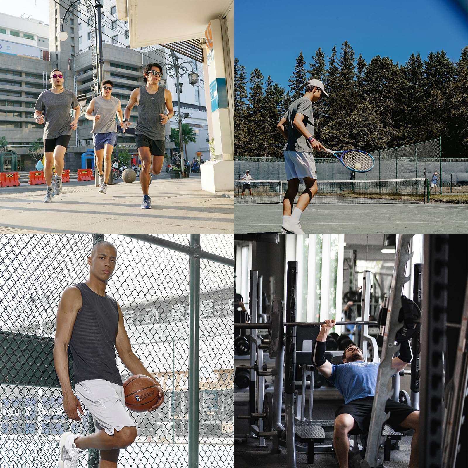 NORTHYARD Men's 10" Athletic Basketball Shorts Workout Gym Quick Dry Shorts Lightweight Mesh Training Shorts for Men Exercise White M