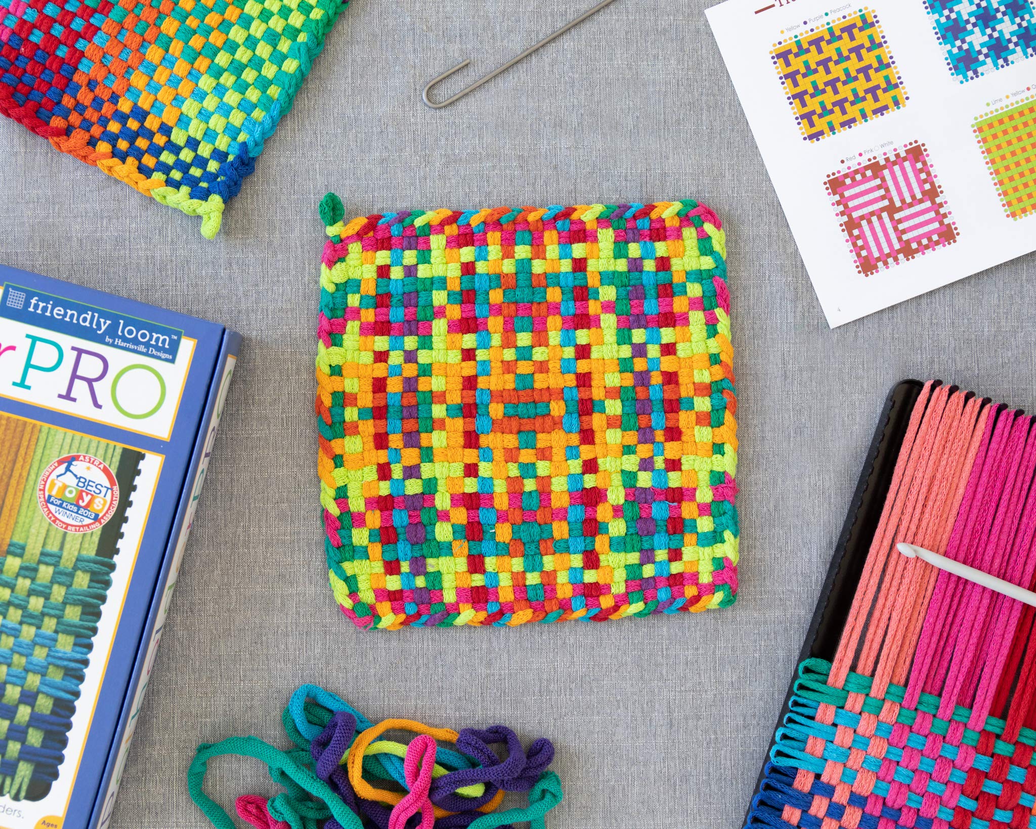 Friendly Loom | 10” PRO-Size Potholder Loom Kit | Craft 2 Cotton Potholders