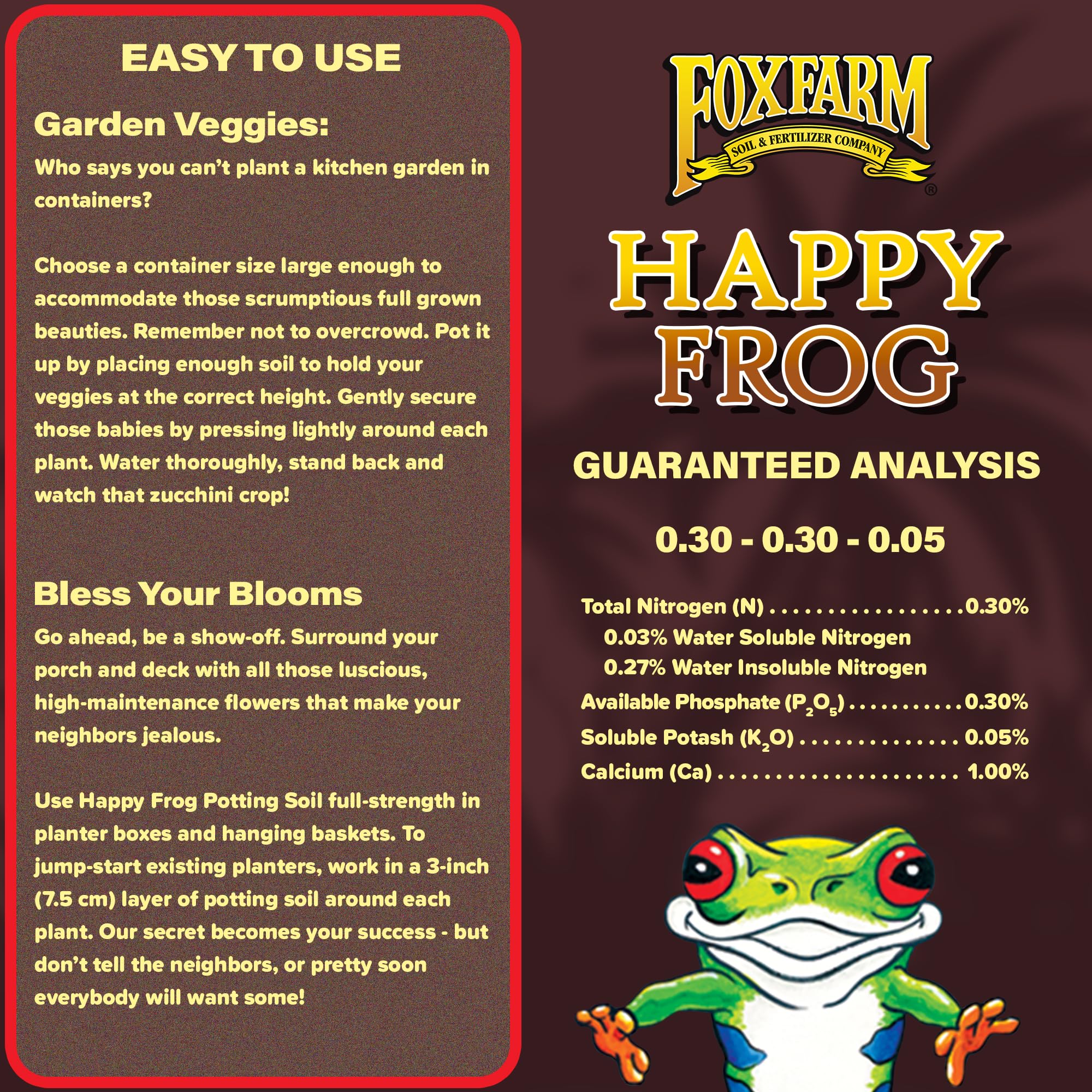 FoxFarm Happy Frog Potting Soil, 2cu ft (Pack of 2) - for Indoor/Outdoor Container Plants, Improves Root Efficiency, pH Adjusted for Optimal Nutrient Uptake - Contains Mycorrhizae and Humic Acids