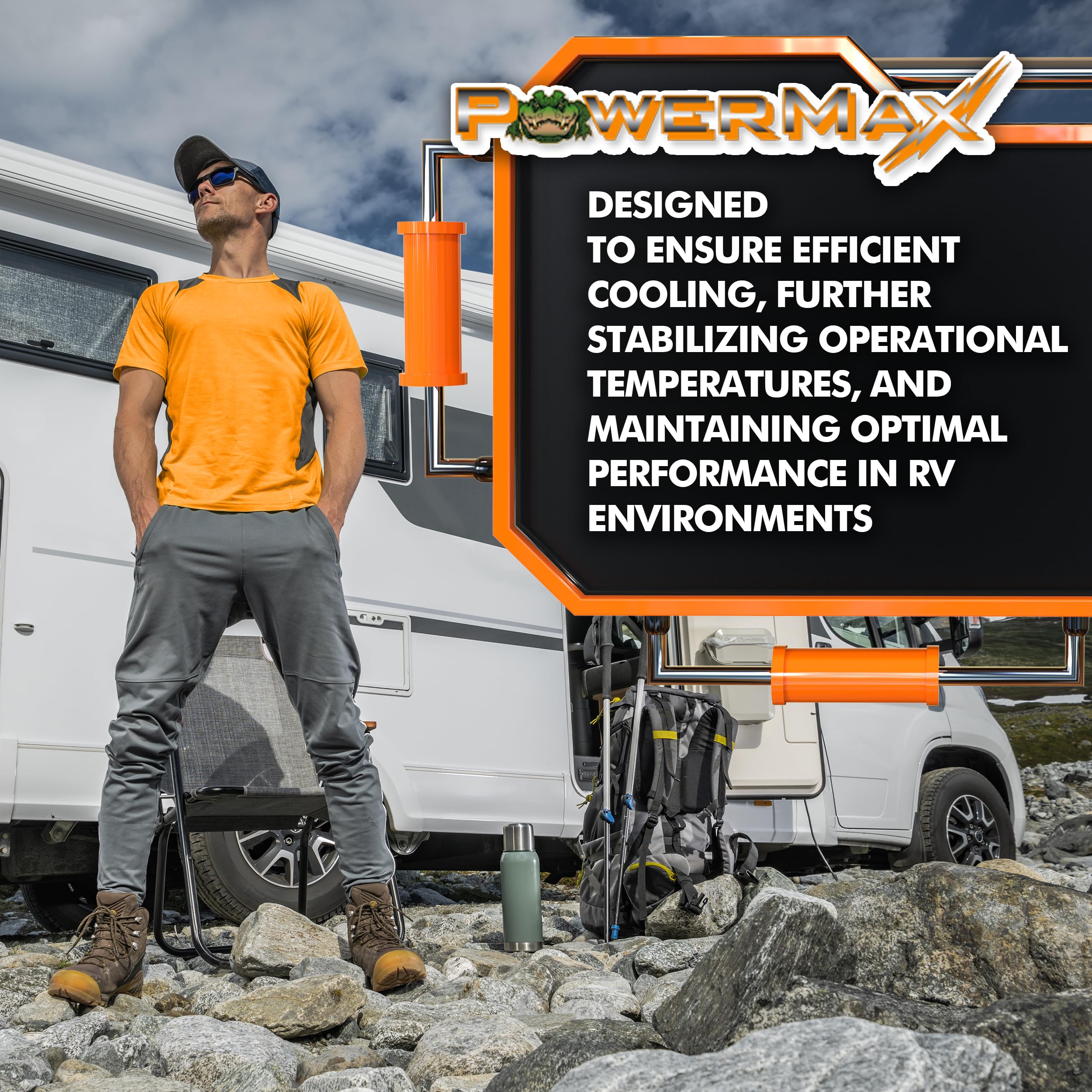 Powermax RV Converter | 55 Amp | 12V Power Converter with Built-in 4 Stage Smart Battery Charger | 110V AC to 12V | Lithium Compatible | Fully Adjustable Output from 13V to 16.5V | PM3 55LK