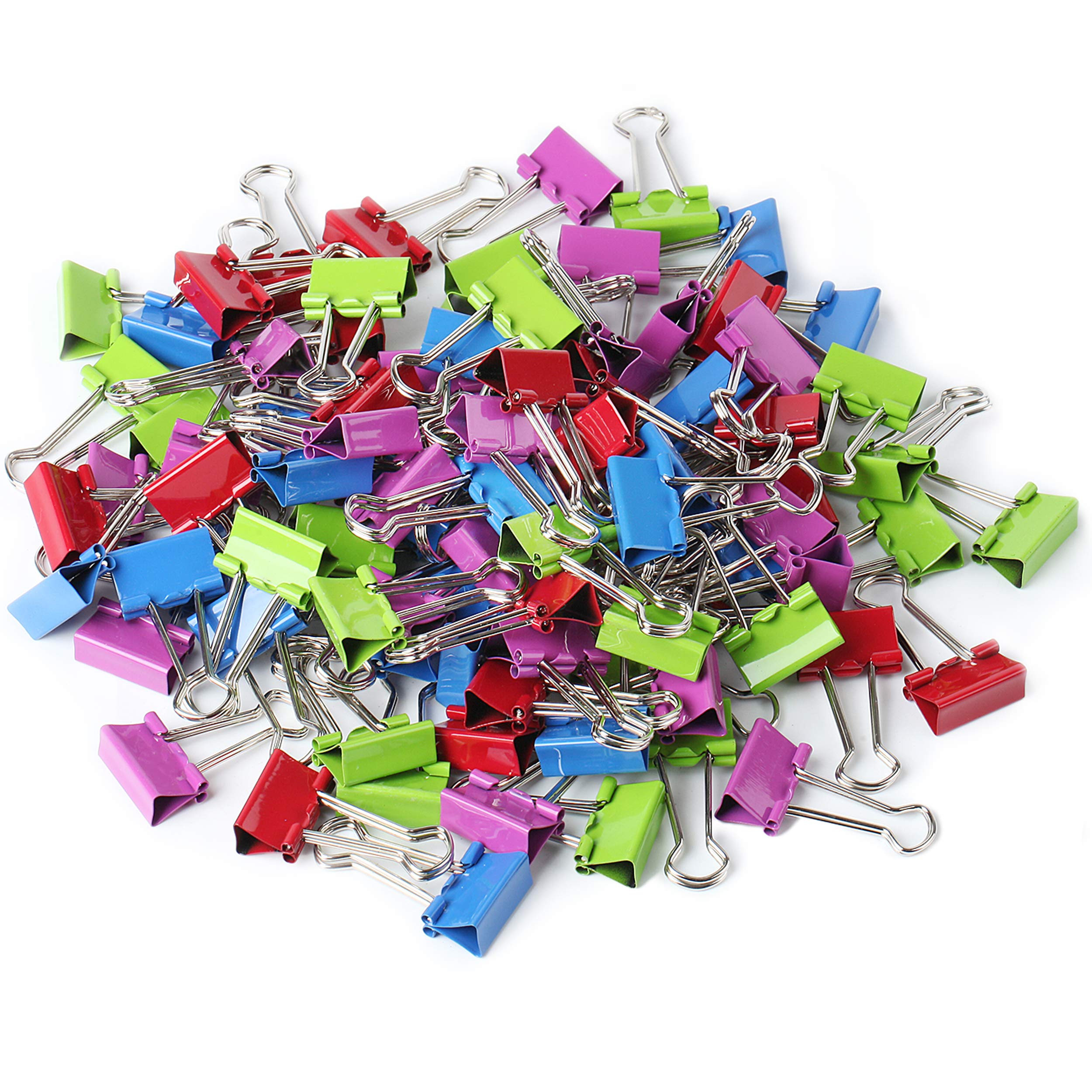 Mr. Pen Colored Binder Clips - 0.75' (3/4 inch), 100 Pack - Colorful Binder Clips in Small Size - Office Supplies