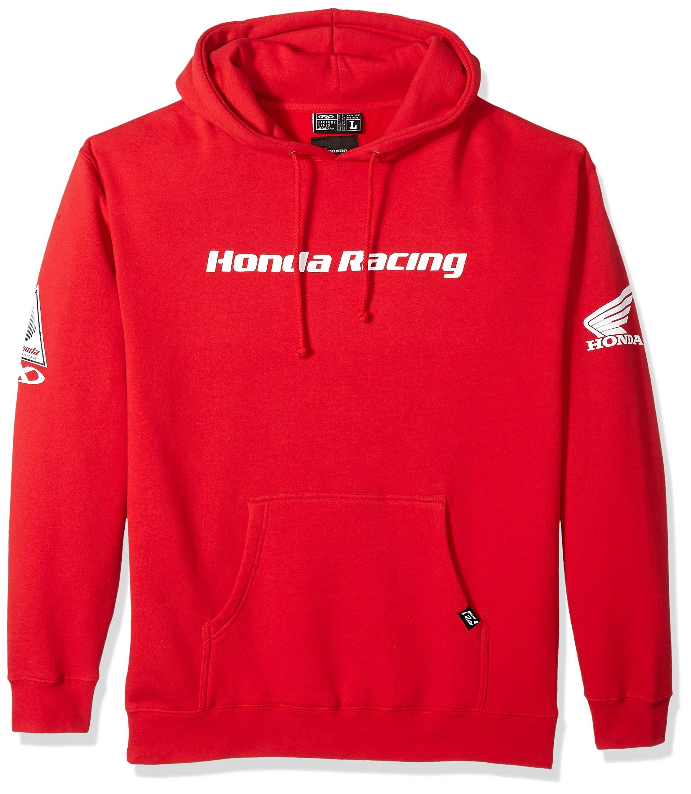 Factory Effex 'Honda Racing' Hooded Pull-over Sweatshirt (Red, X-Large) (16-88374)