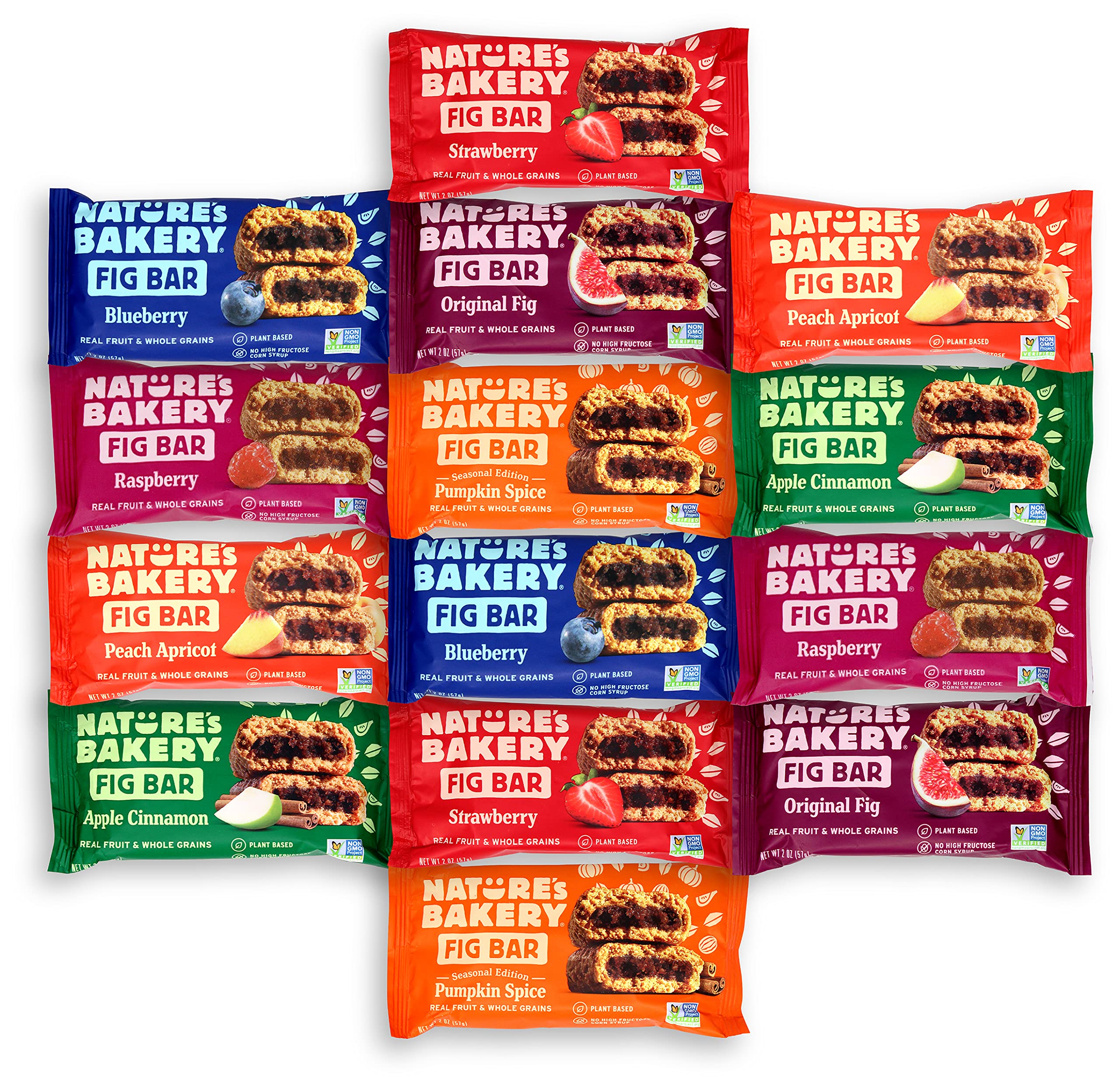 Natures Bakery Fig Bars Variety Pack, Healthy Bars Variety Pack, 14 of Nature's Bakery Fig Bar | 14 pack| Niro Assortment, 28.0 Ounce