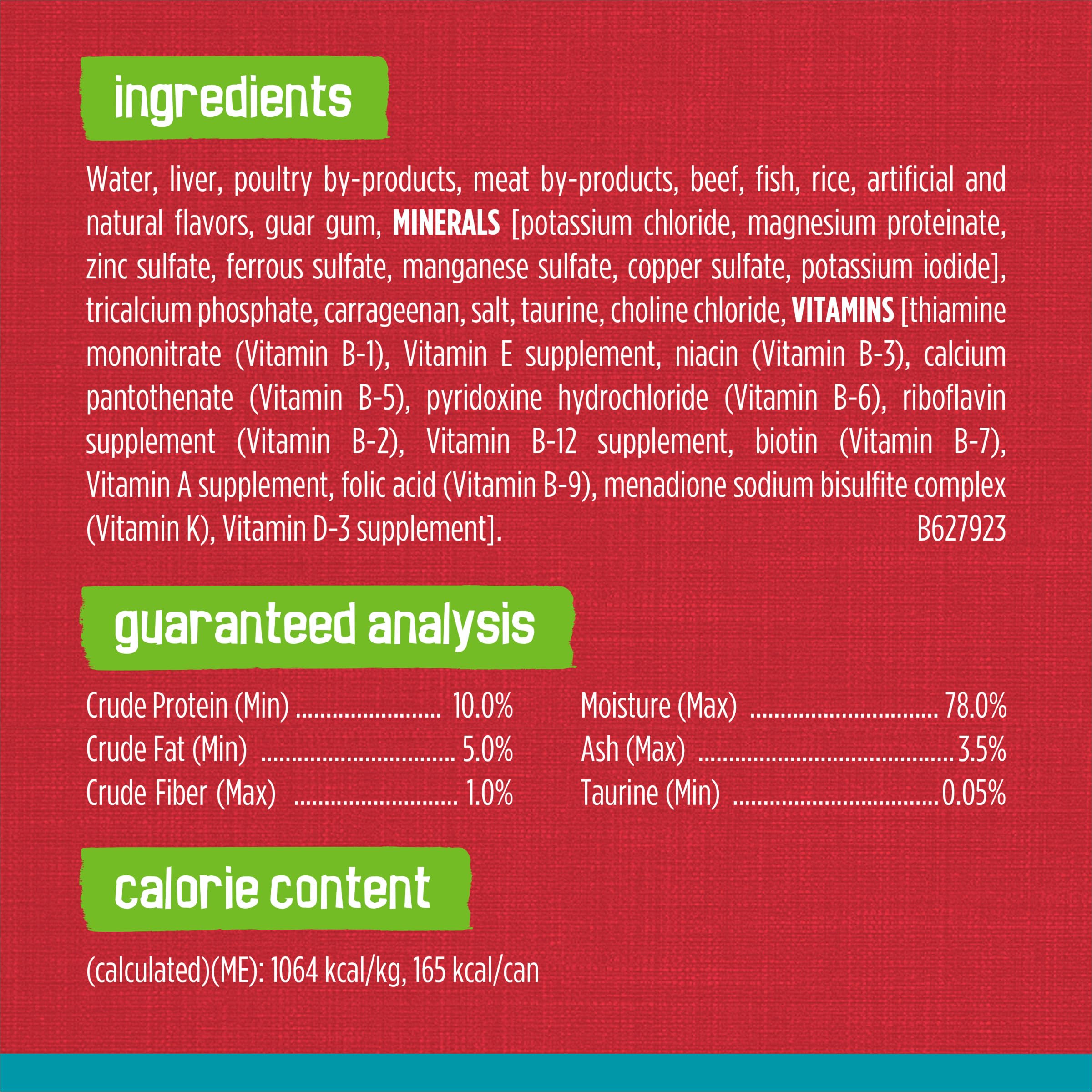 Purina Friskies Wet Cat Food Tasty Treasures Pate With Liver and Beef - (Pack of 24) 5.5 oz. Cans