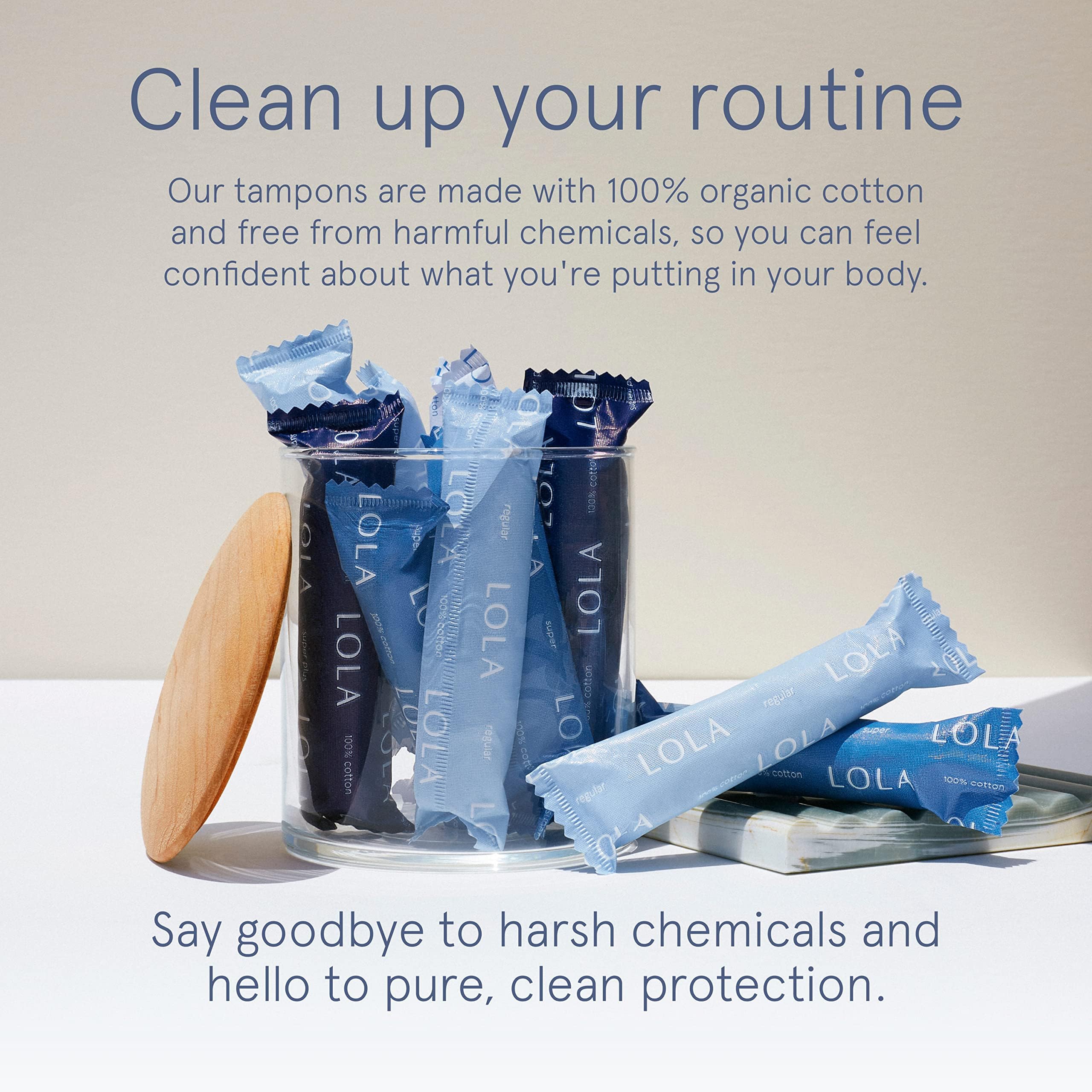 LOLA Organic Cotton Tampons, 8 Count - Tampons Regular, Period Feminine Hygiene Products, HSA FSA Approved Products Feminine Care…