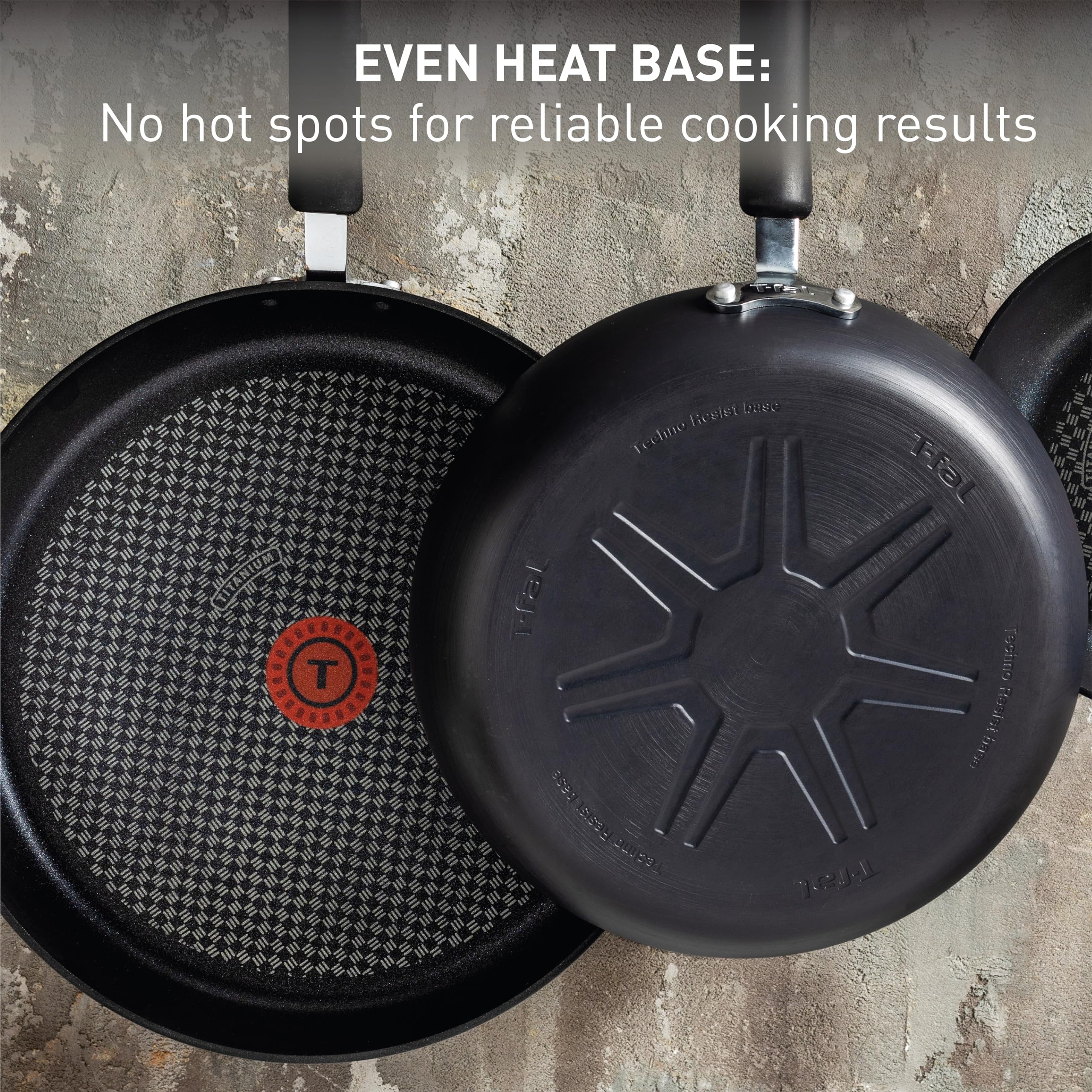 T-fal Ultimate Hard Anodized Nonstick Fry Pan 10.25 Inch Oven Safe 400F Cookware, Pots and Pans, Dishwasher Safe Black