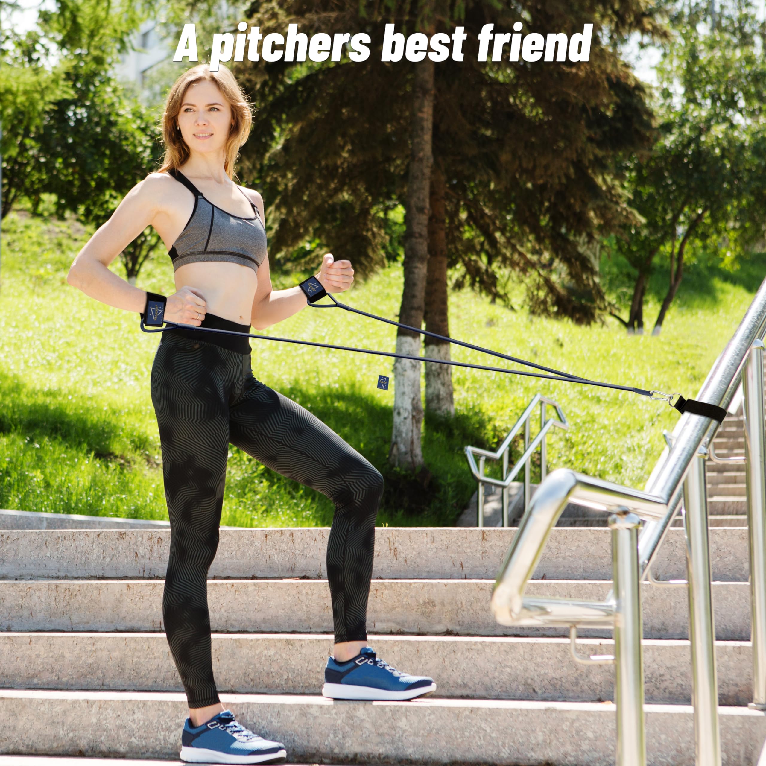 Baseball Band Resistance Band for Pitchers, Arm Trainer for Throwing Training, 40lb - Blue