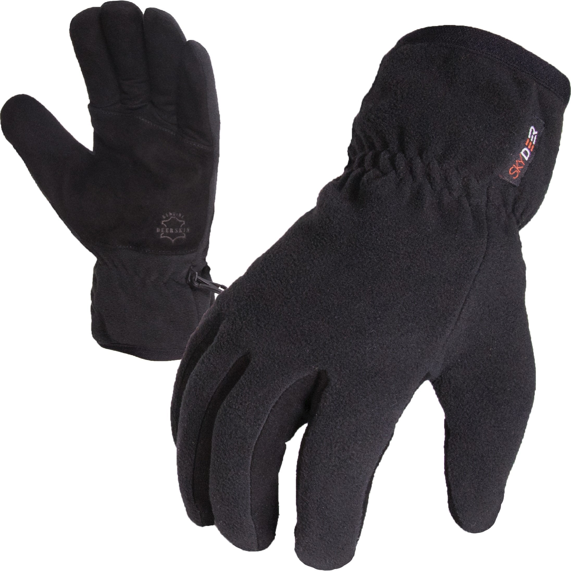 SKYDEER Winter Gloves with Soft Deerskin Suede Leather For Men and Women Cold Weather (SD8661T/L, Warm 3M Thinsulate Insulation)