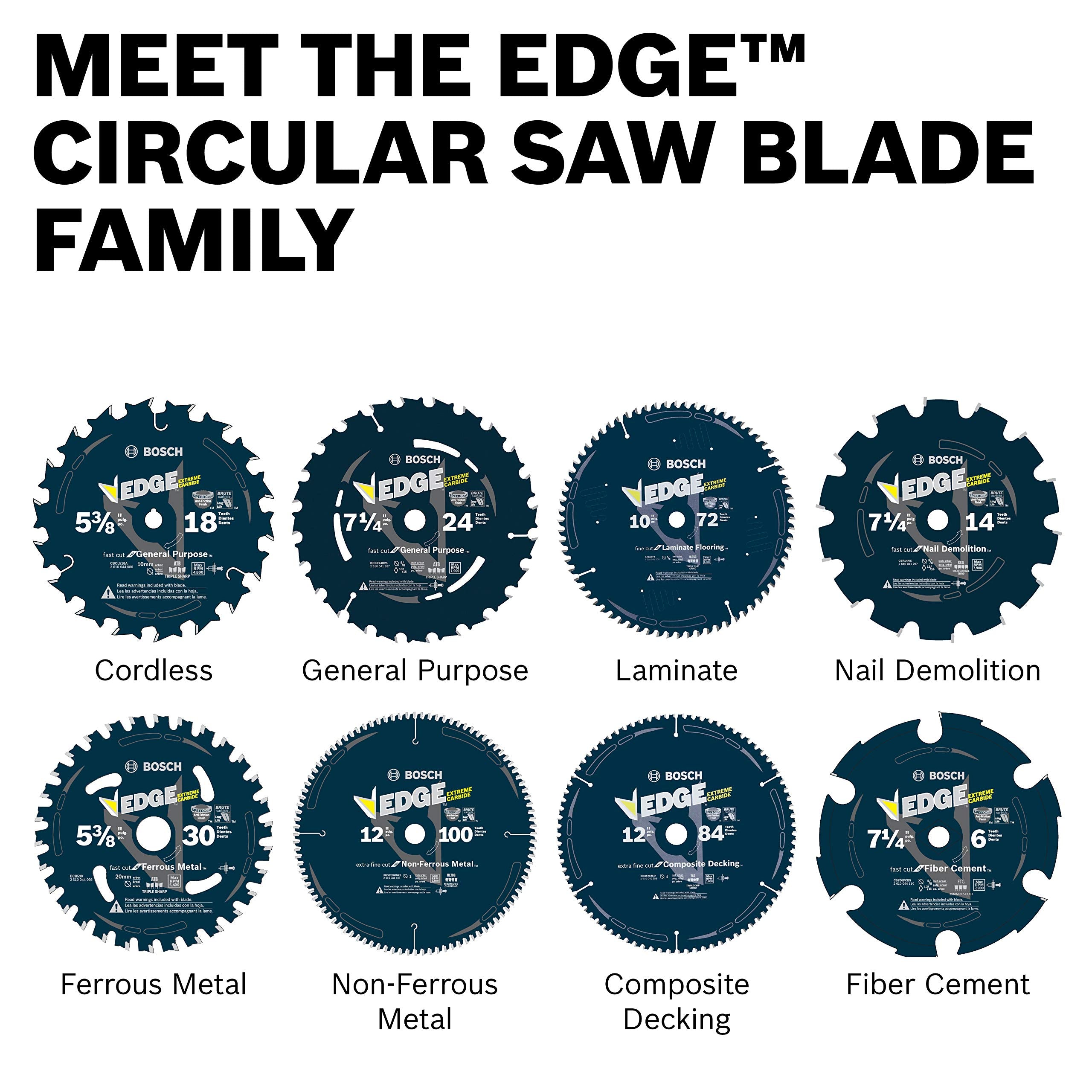 Bosch DCB1072CD 10 In. 72 Tooth Edge Circular Saw Blade for Composite Decking