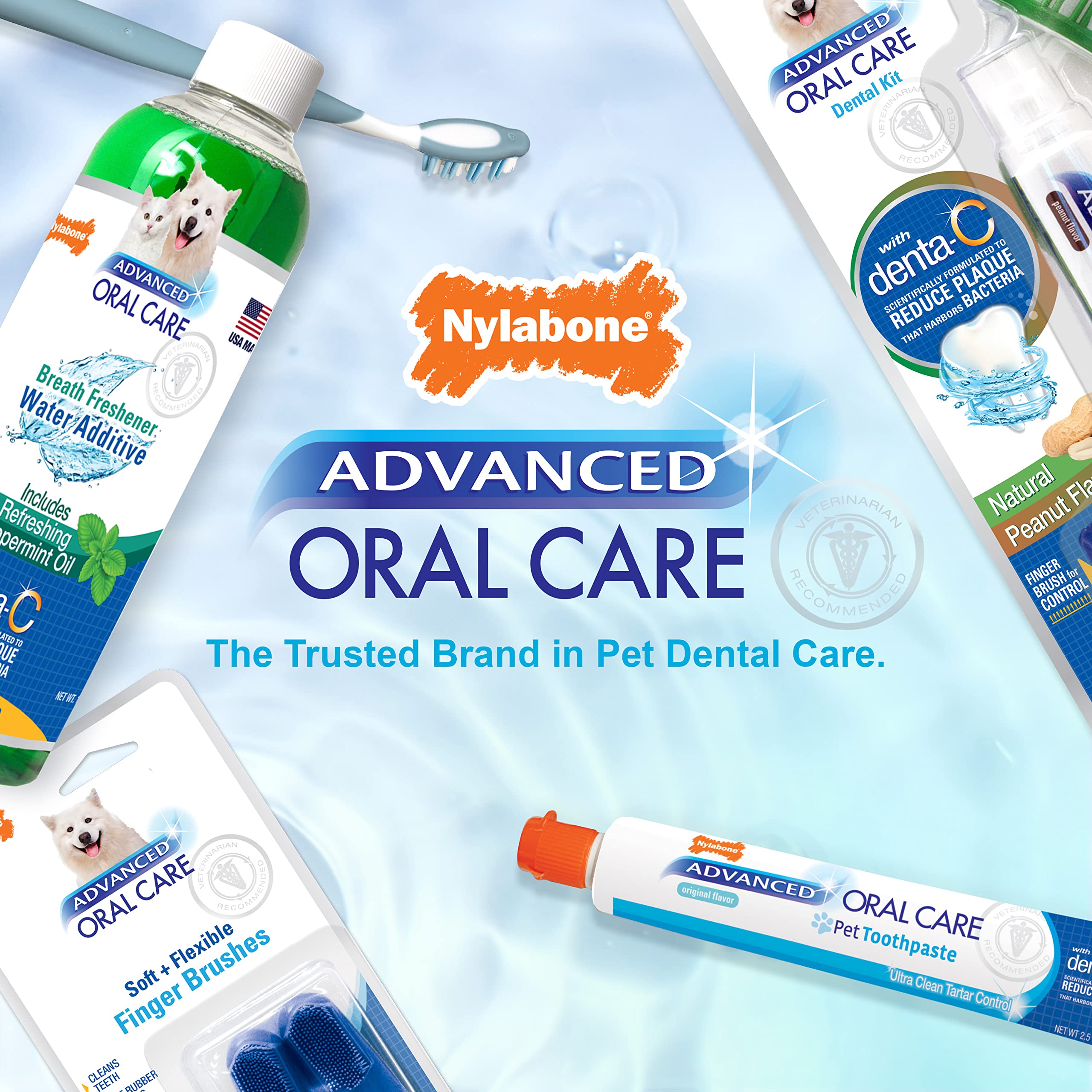Nylabone Advanced Oral Care Cat Dental Kit Original (3 Count)