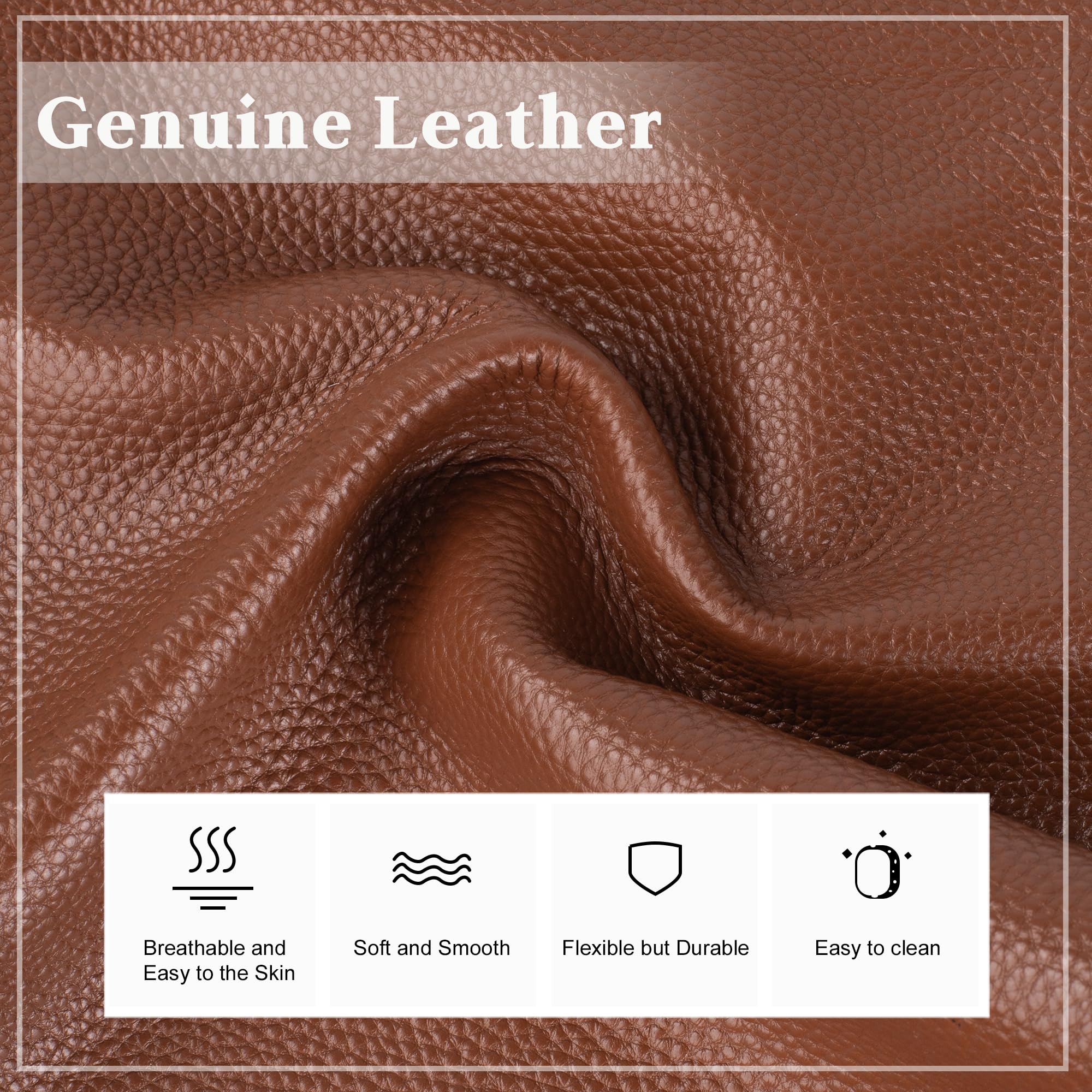befen Soft Real Leather Small Crossbody Bags for Women, Woman Anti-Theft Phone Purse Shoulder Bag Handbags with RFID Card Slots Cognac Brown