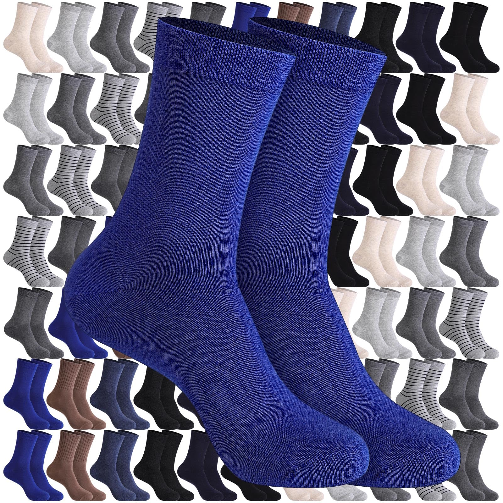 Croloose 120 Pairs Mens Socks Bulk for Homeless Donation Moisture Wicking Socks Athletic Casual Winter Socks in Bulk for Unisex Adult Homeless
