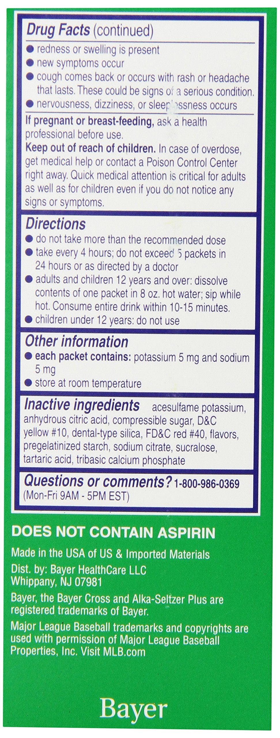 Alka- Seltzer Plus ASP SEV COLD FLU NIGHT 6S 2DZ, honey lemon, 6 Count