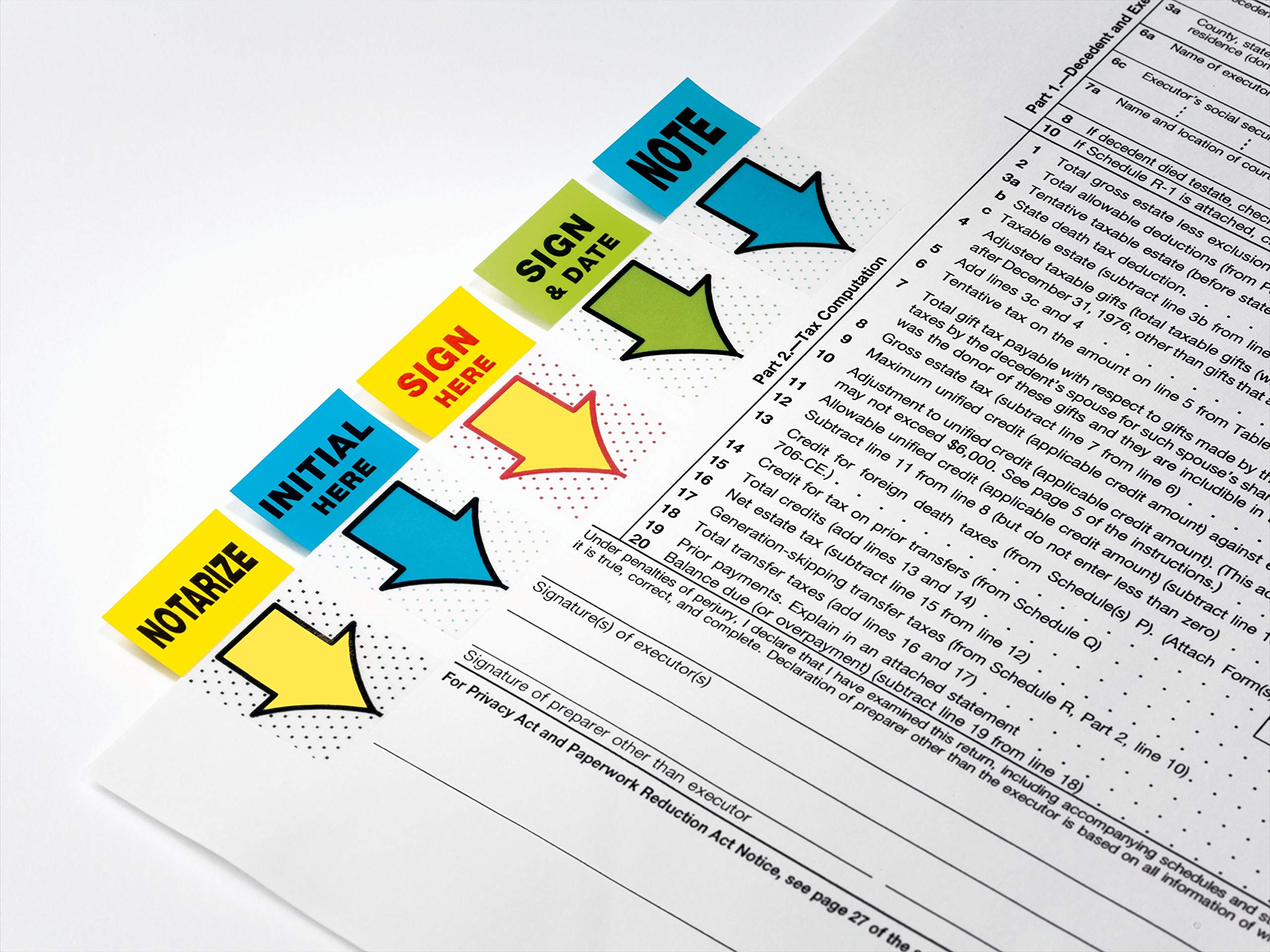 Post-it Message Flags, "Sign Here", 50/Dispenser, 2 Dispensers/Pack, 1 in Wide, Yellow (680-SH2)