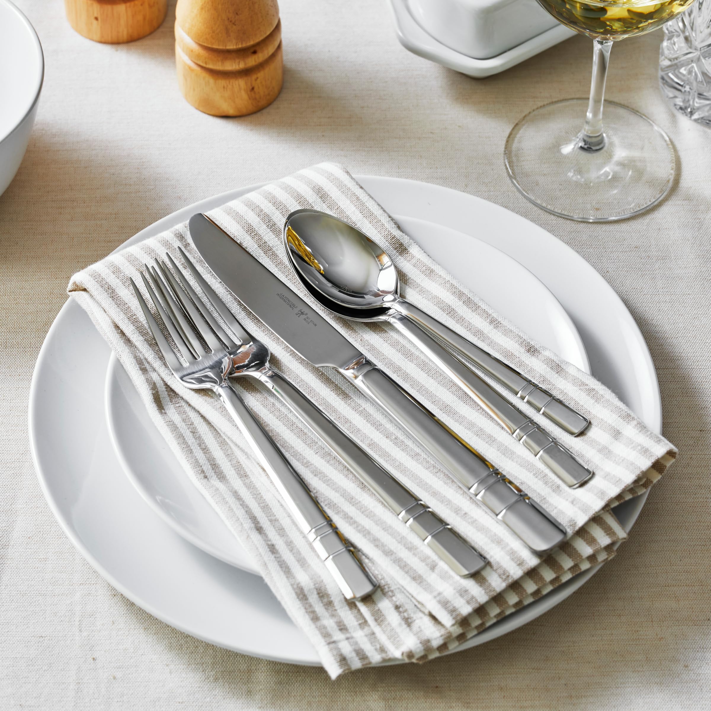 Henckels Madison Square 20-pc 18/10 Stainless Steel Flatware Set