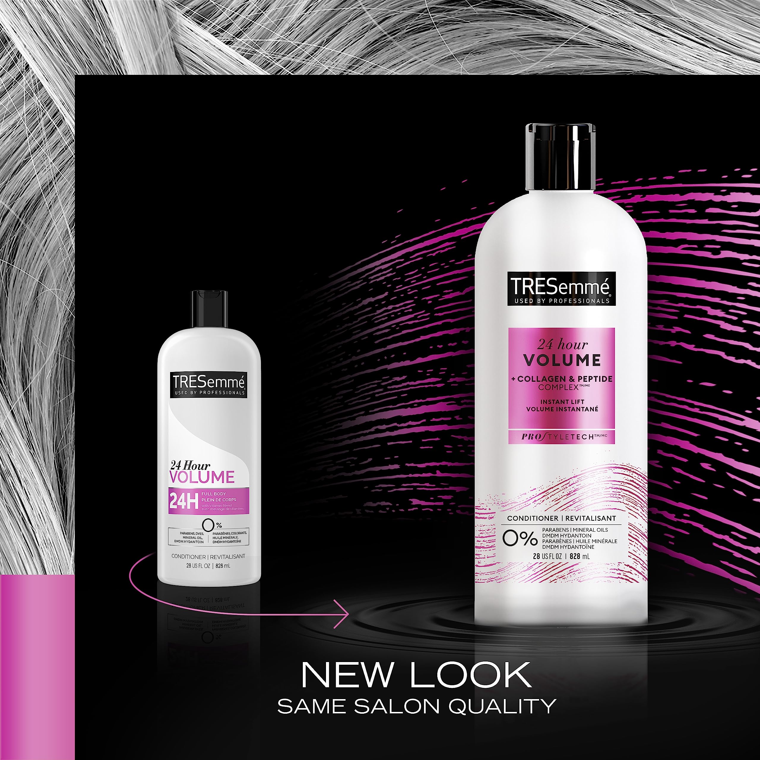 TRESemmé Shampoo and Conditioner Set, 24 Hour Volume + Keratin Repair Hair Mask – Volumizing Hair Products for Fine Hair with Collagen & Peptide Complex (3 Piece Set)