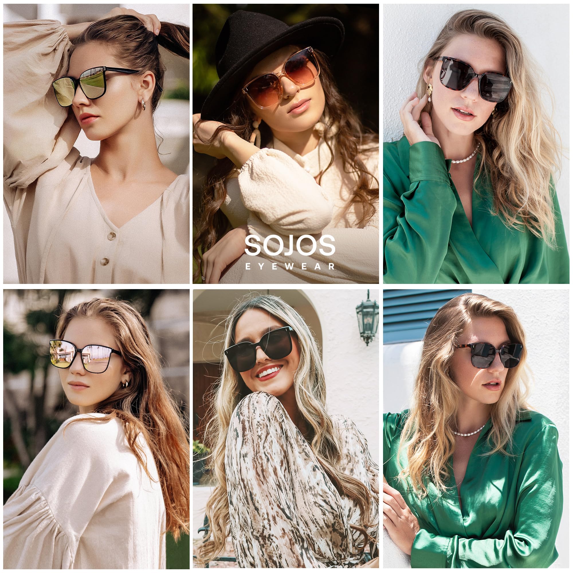 SOJOS Sunglasses for Women Men Vintage Style Shades SJ2157,Black/Pink