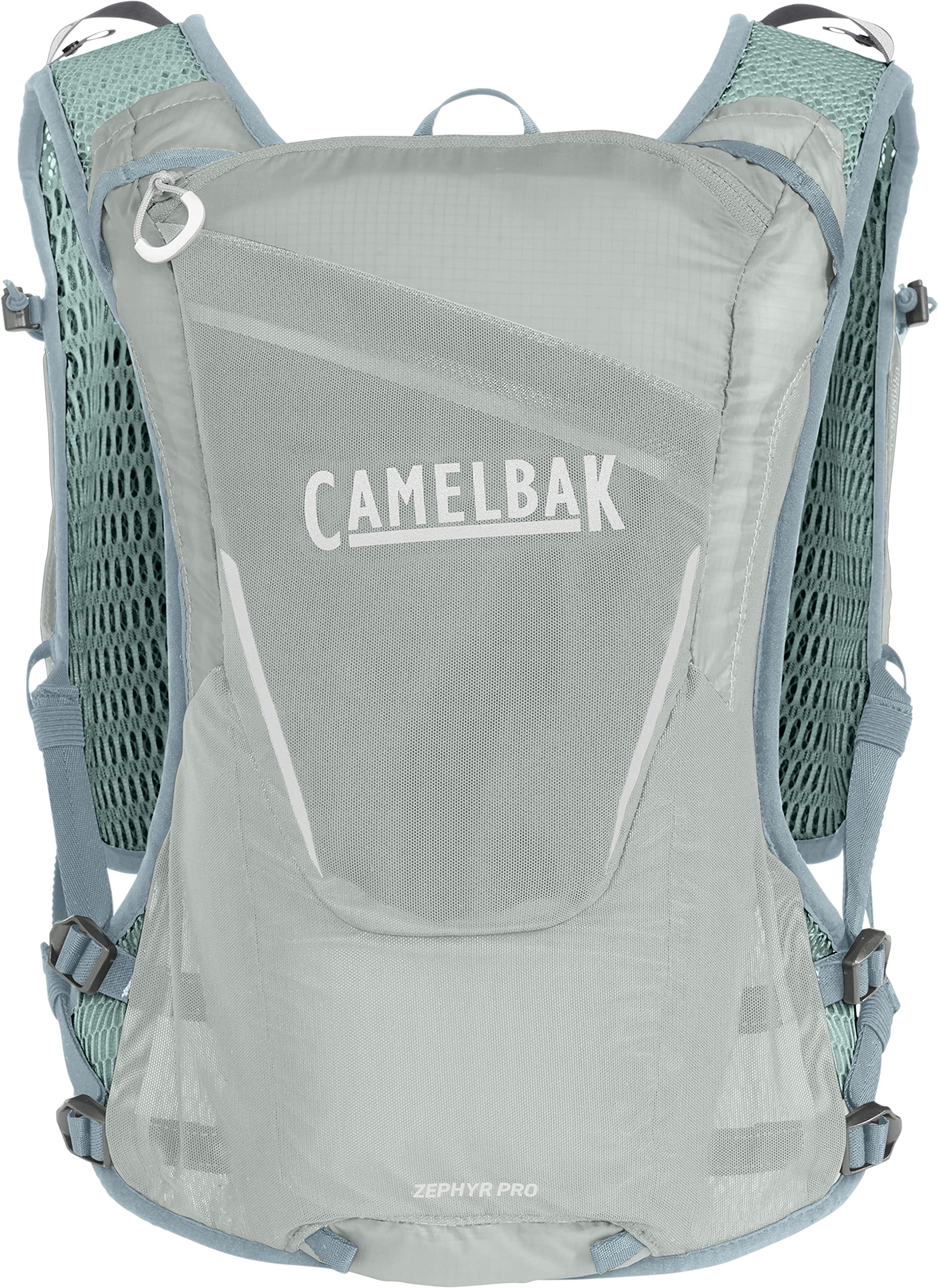CamelBak Zephyr Pro Running Hydration Vest 34oz – Body Mapping Technology, Pigeon/Blue Surf