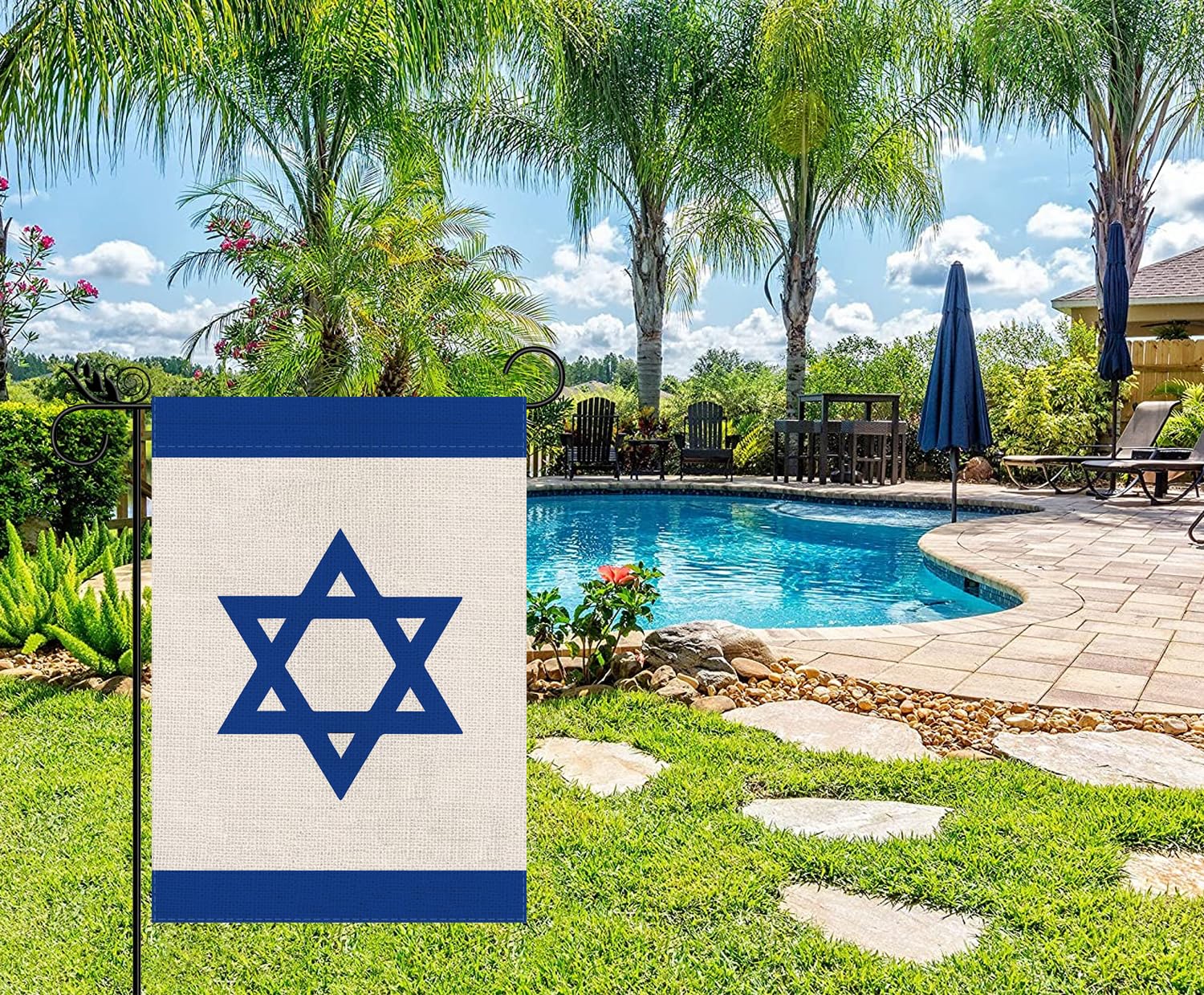 Israel Champion Garden Flag Vertical Double-Sided Flags For Outside Holiday Flag Home Signs Yard Lawn Outdoor Decor 12.5x18 Inch