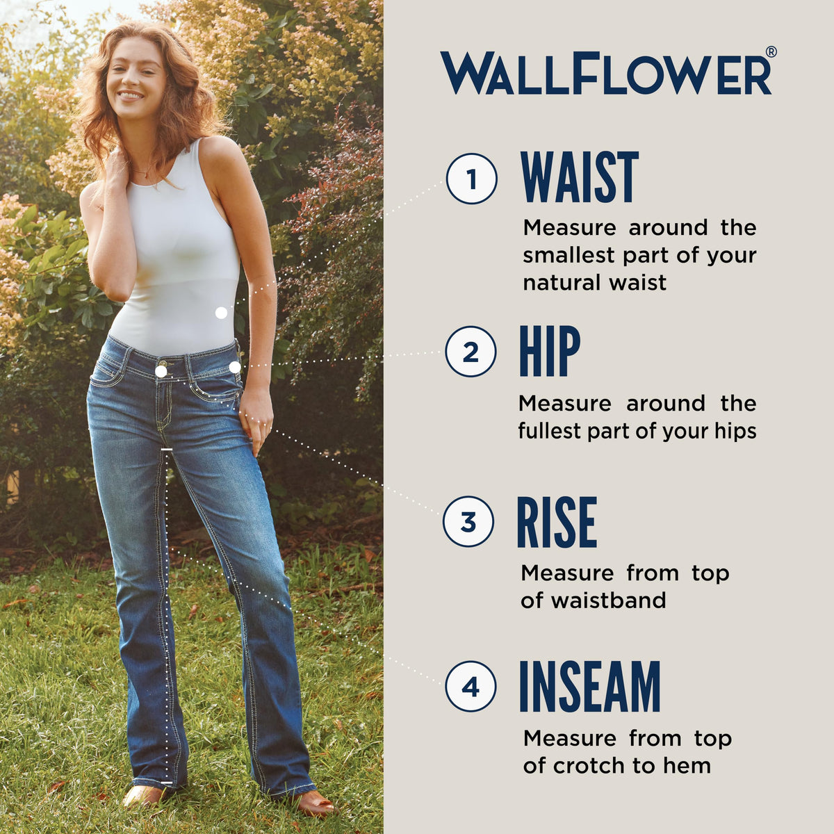 WallFlower Women's Luscious Curvy Bootcut Mid-Rise Insta Stretch Juniors Jeans (Standard and Plus), Jenna, 15 Long