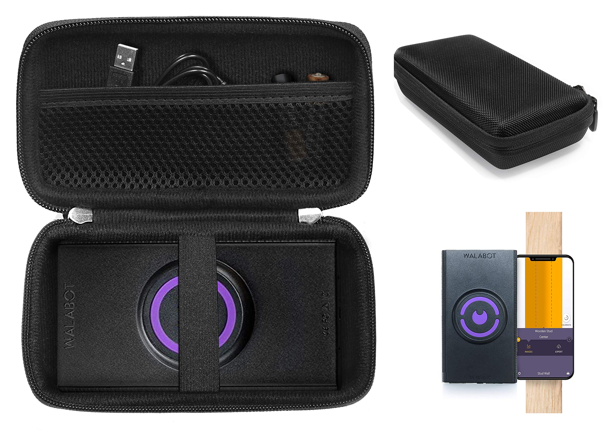 CaseSack Case compatible with WALABOT DIY 2 - Advanced Stud Finder and Wall Scanner, Walabot PRO -Programmable 3D Imaging Sensor, DIY Plus X, Walabot DIY -In-Wall Imager