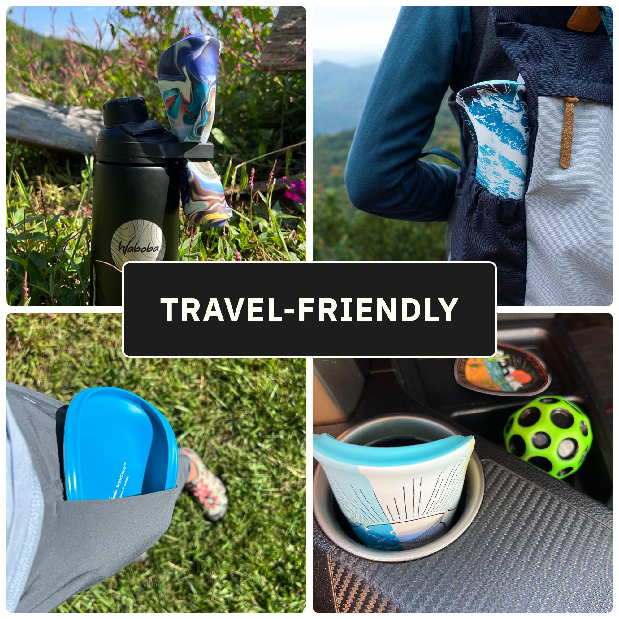 Waboba Wingman-Foldable Silicone Disc-Fly Straight and Far, Perfect for Kids and Adults (Liquid Drops)