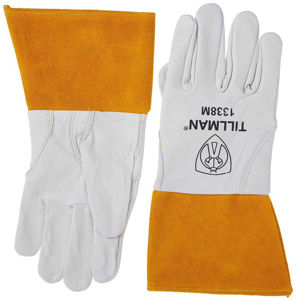 1338M Goatskin Tig Glove4 Cuff-Cd Medium by Tillman (1338 - MEDIUM), White