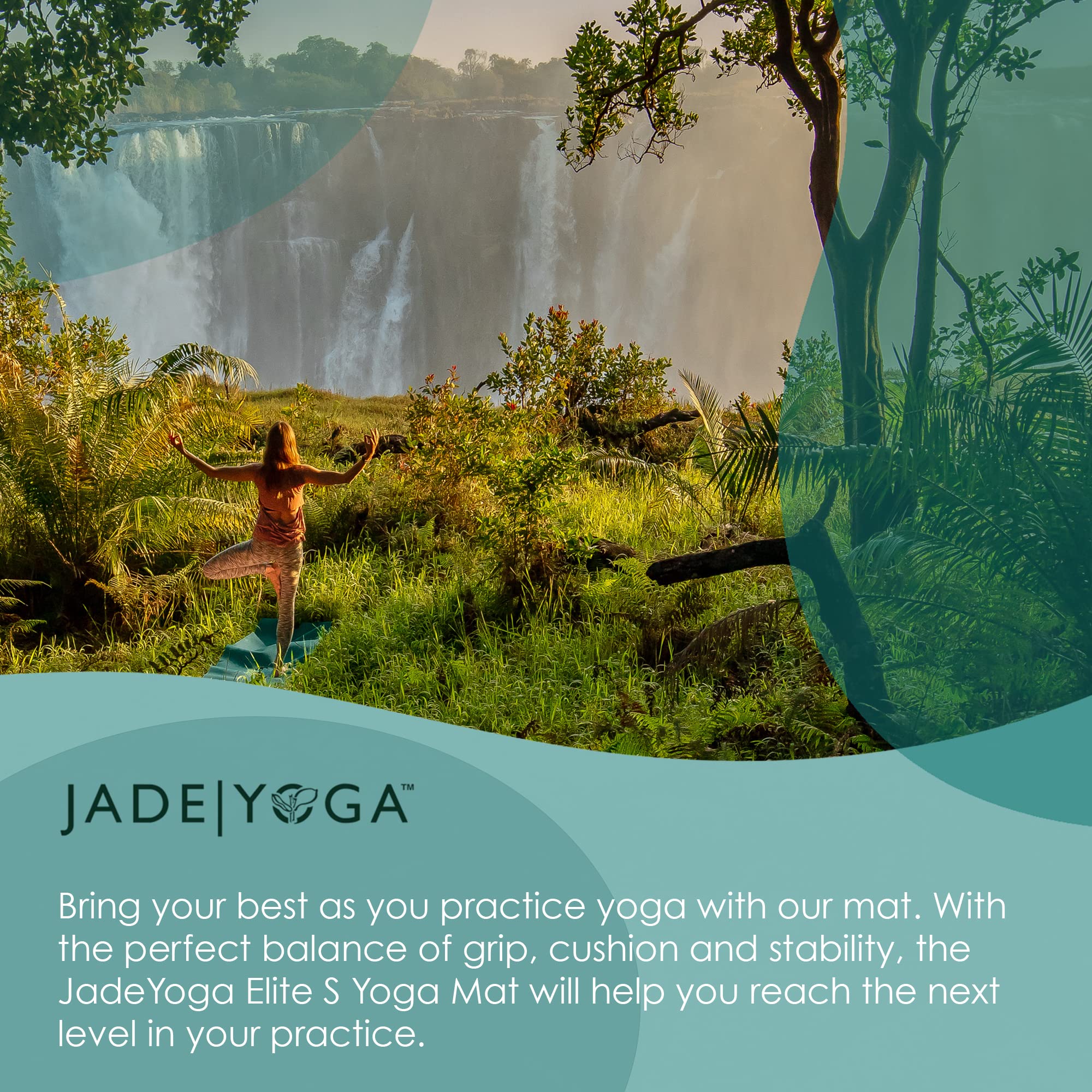 Jade Yoga Elite S 71" Inch Yoga Mat - Forest Green