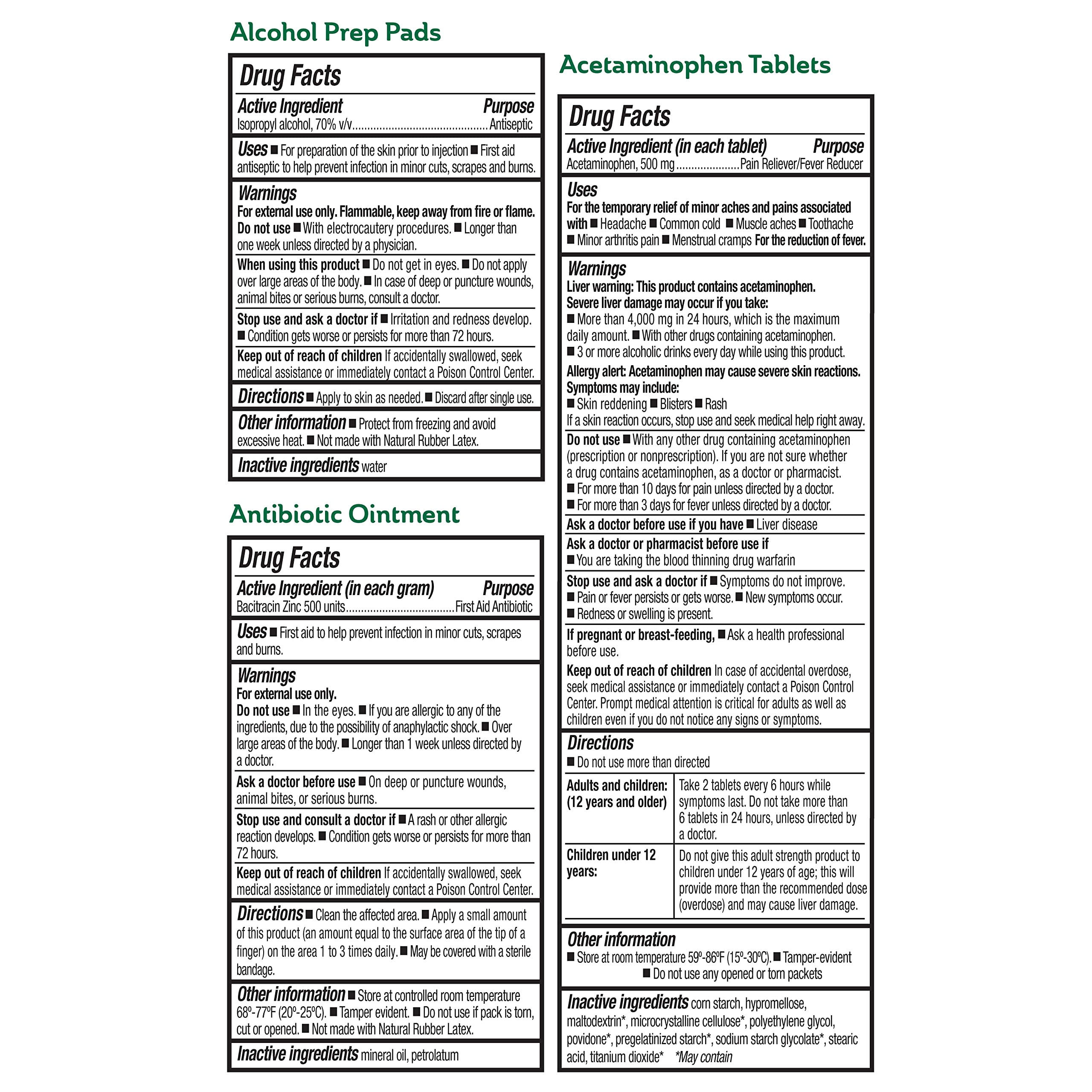 Curad Compact First Aid Kit with Over-The-Counter Medicine,All Purpose,Flex-Fabric and Butterfly Bandages,Antibiotic Ointment,Cleansing Towelettes,Alcohol Prep Pads,Acetaminophen,Carry Case, 80 Count