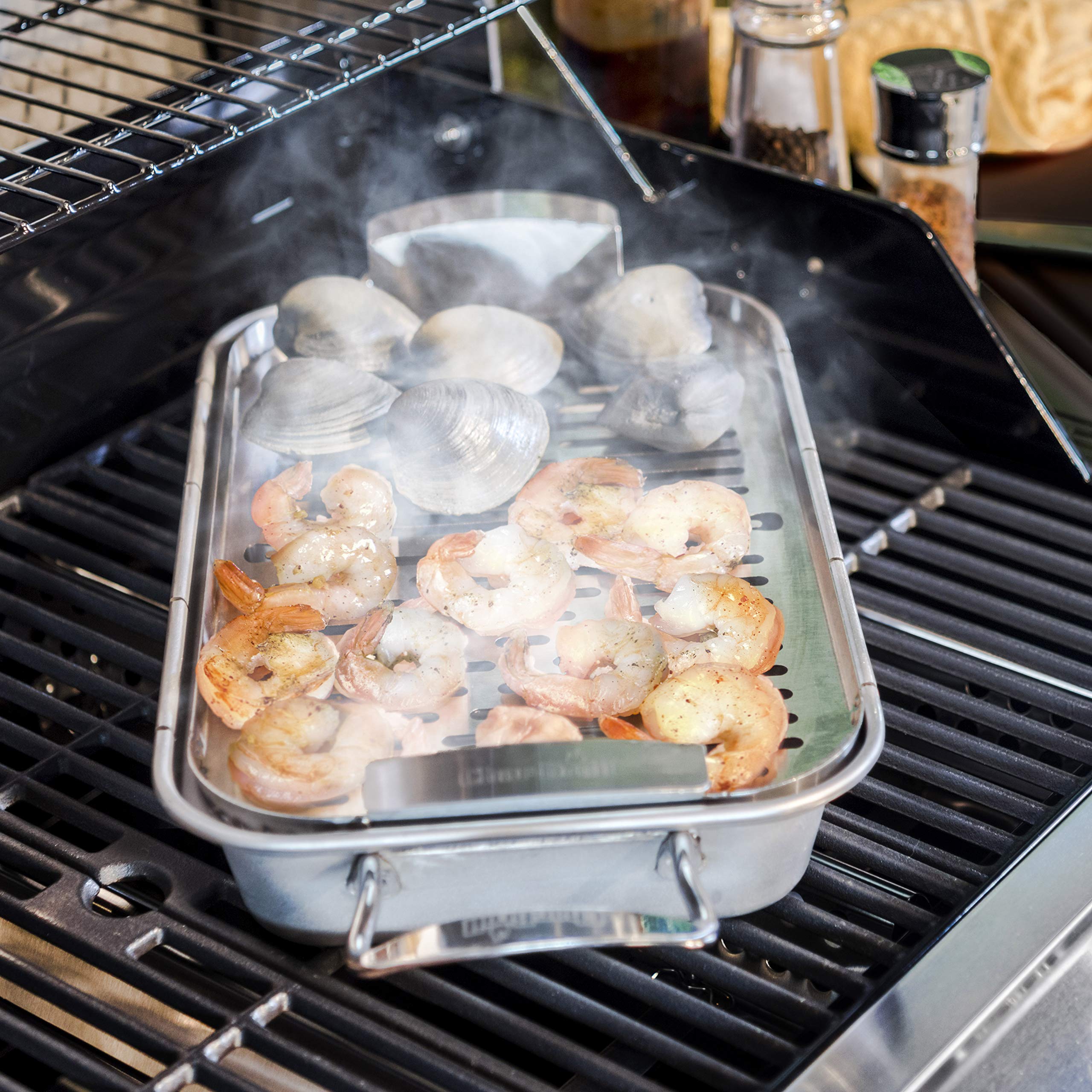 Char-Broil 5799314R06 Grill Plus Topper, Silver 8.44Lx14.01W
