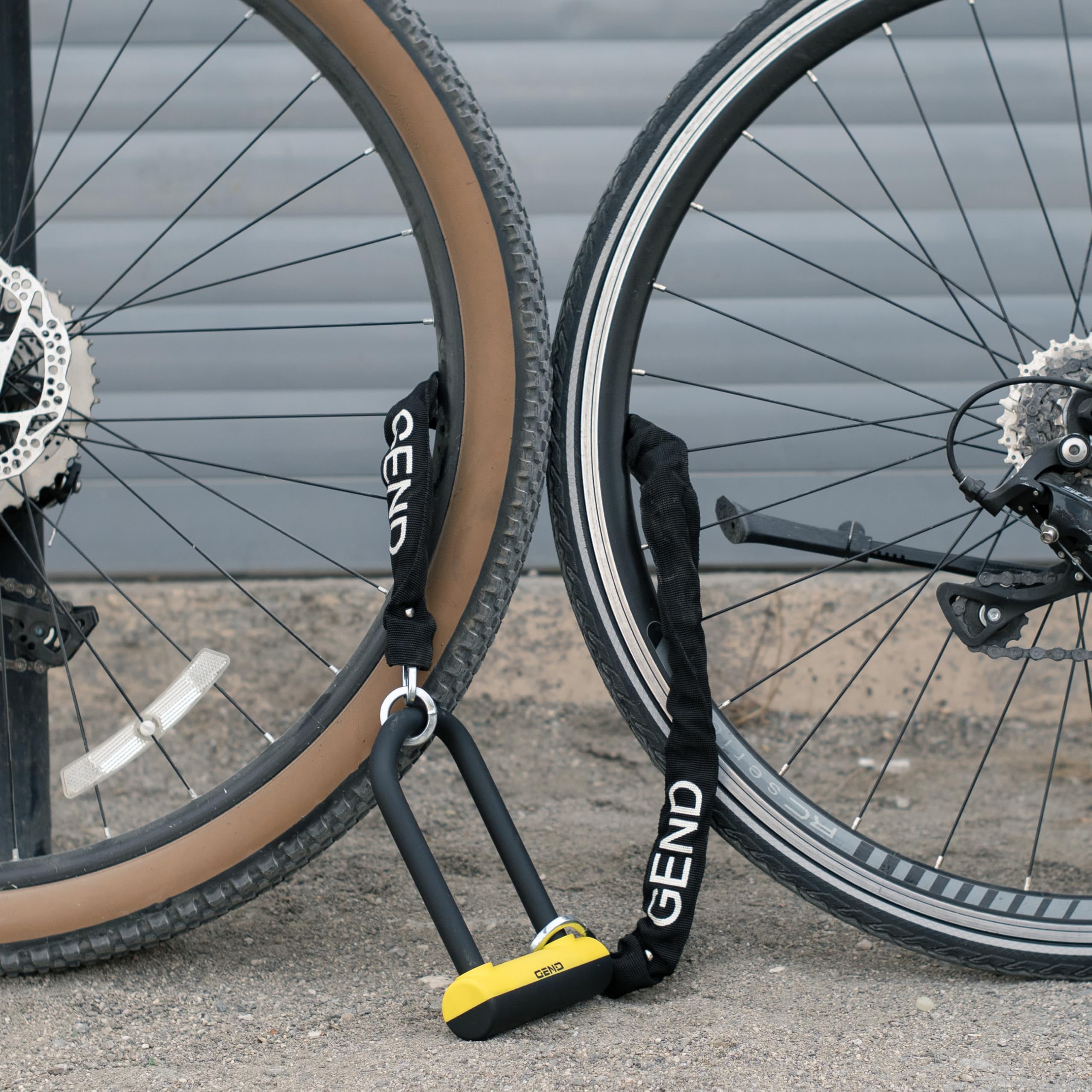 GEND Bike Lock, Heavy Duty Anti Theft High Security Level Bike U Lock with 3ft Chain - 16.20mm Bold Shackle Bike U Lock with Lighted Keys & Mounting Bracket for Road, Mountain, Ebike & Motorcycle