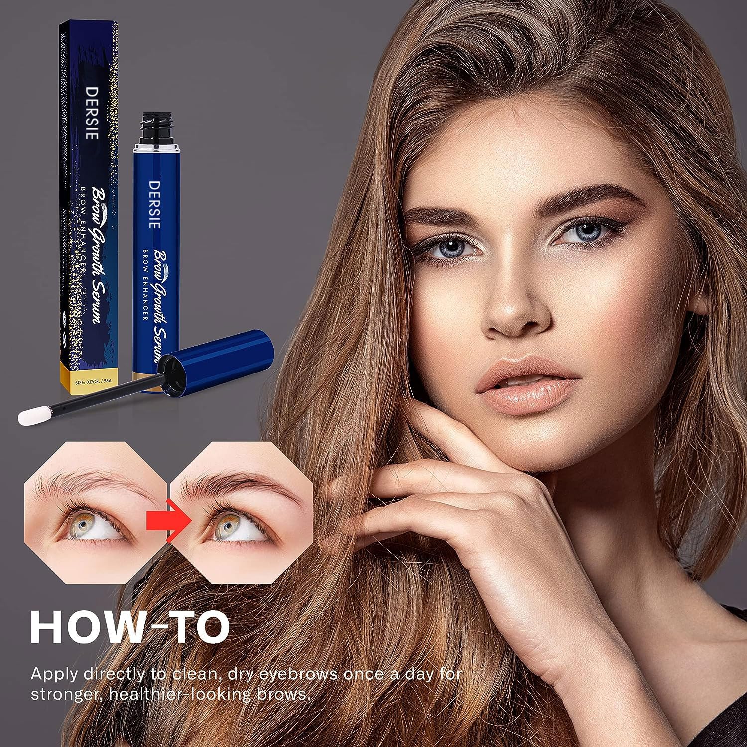 Rapid Brow Growth Serum for Thicker Brows in 4 Weeks, 6-Month Supply