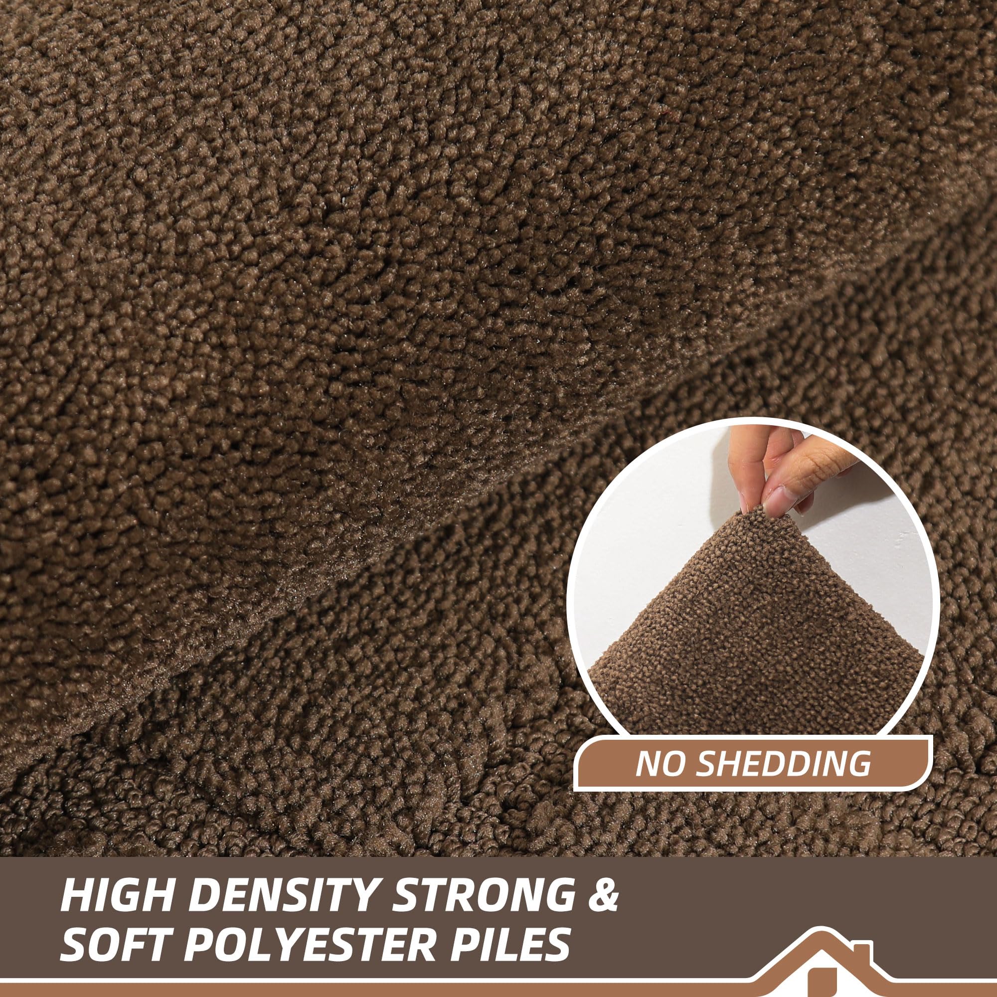 BEQHAUSE Door Mat 32" x 48", Non-Slip Door Mats Indoor Entryway Rugs Washable Low-Profile Absorbent and Stain Resist Floor Mats, Dog Door Mat for Front Back Door, Muddy Wet Shoes & Paws, Brown
