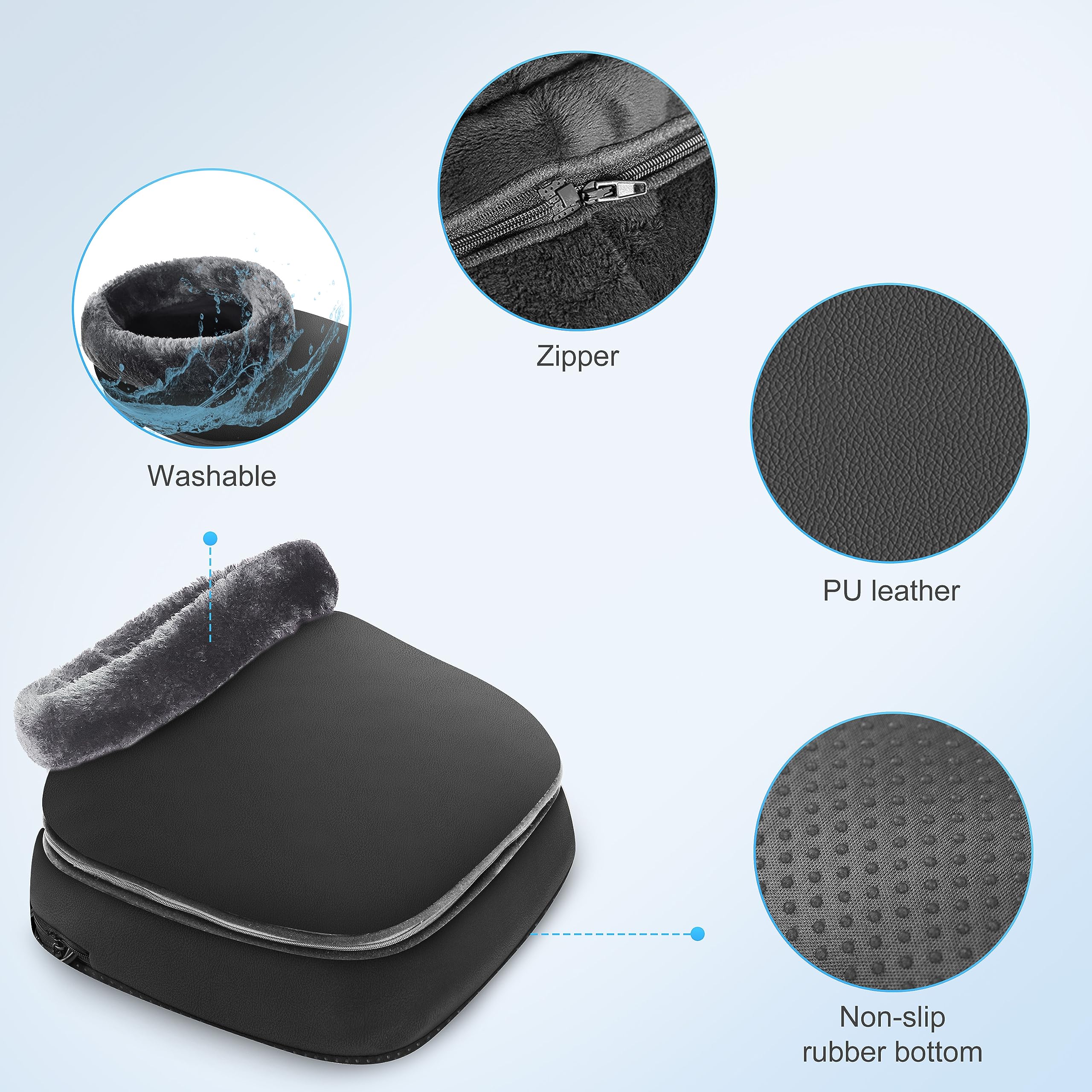 CooCoCo Shiatsu Foot Massager with Heat, FSA HSA Eligible, 2-in-1 Feet and Back Massager for Circulation and Pain Relief, Kneading Foot Warmer, Relaxing Gifts for Women
