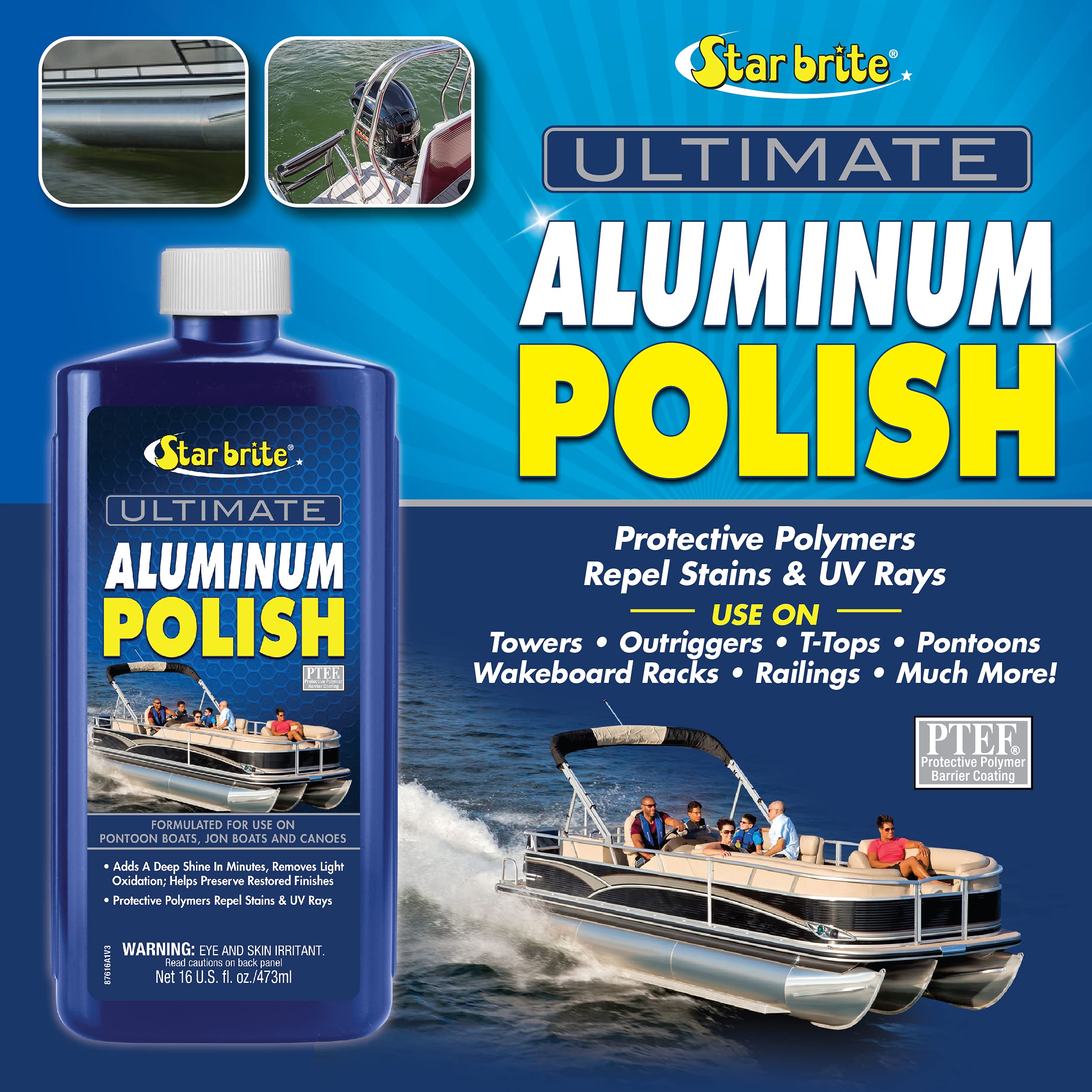 Star Brite 087616 Ultimate Aluminum Polish W/Ptef