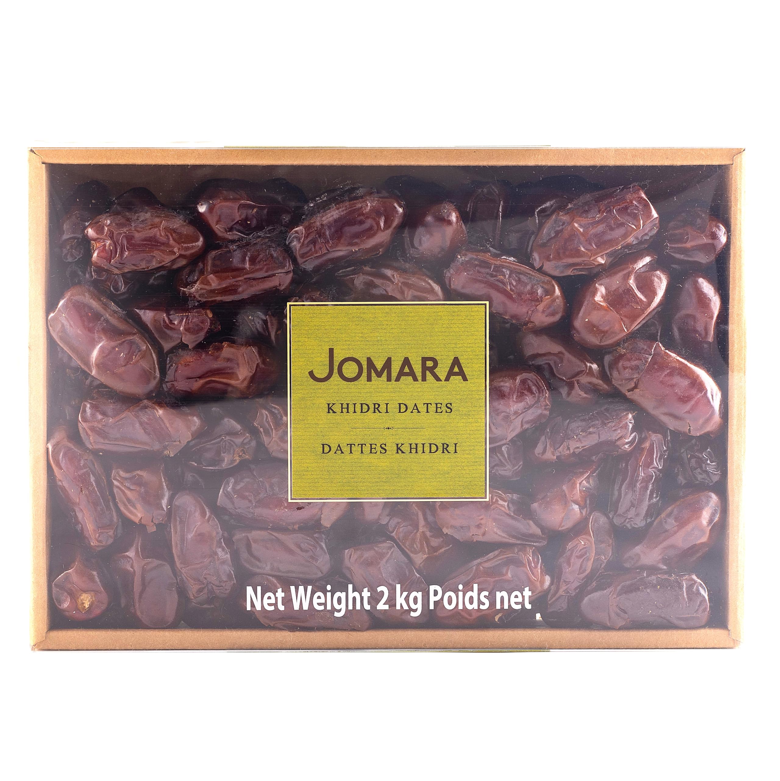Jomara Khidri Whole Dates | 4.4 lbs | Natural Dried Dates | Healthy Snack | Natural Source of Fiber and Antioxidants | Vegan, Gluten Free, Paleo, Dairy Free