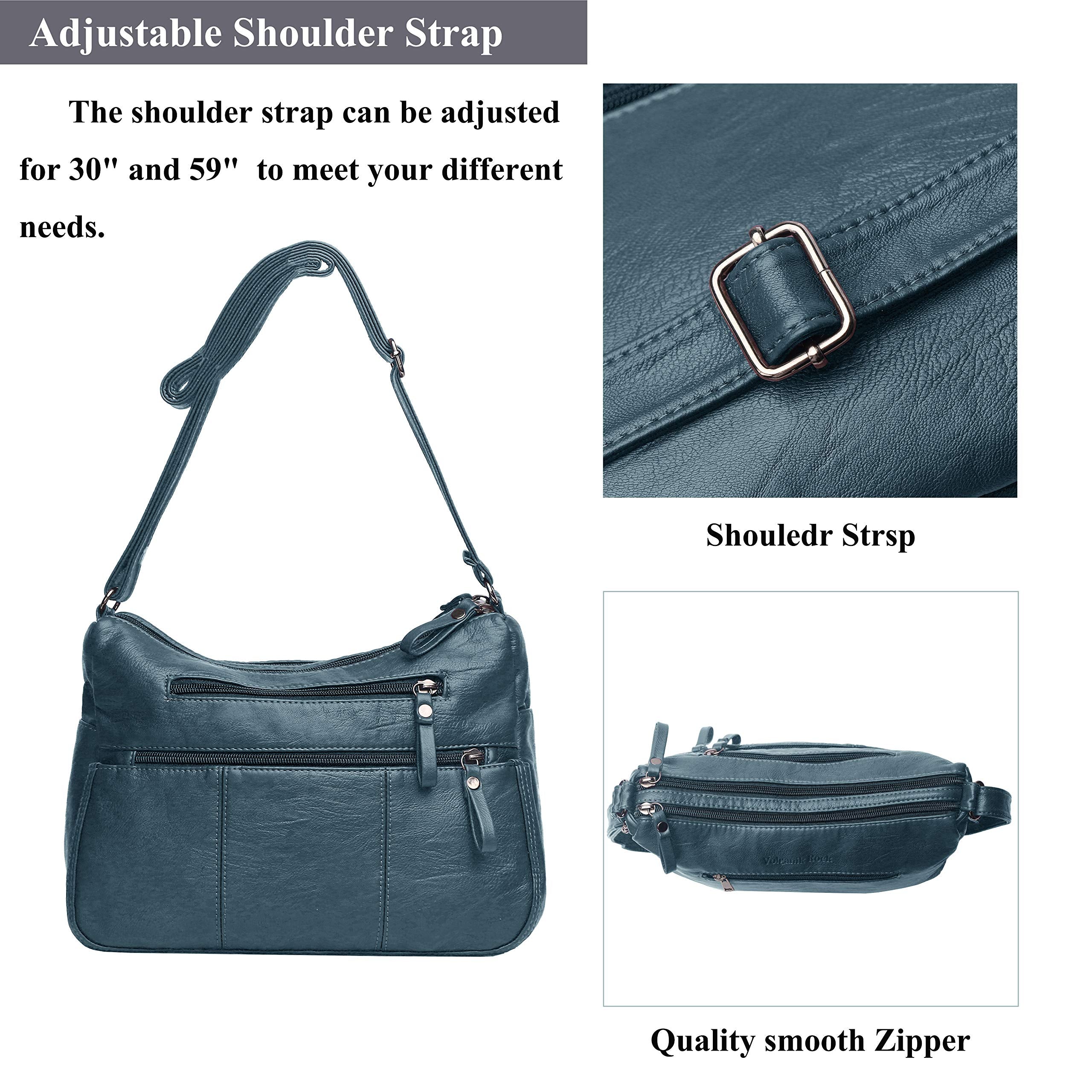 VOLGANIK ROCK Purses for Women Soft PU Leather Shoulder Bag Ladies Crossbody Purse and handbags Lightweight Pocketbook