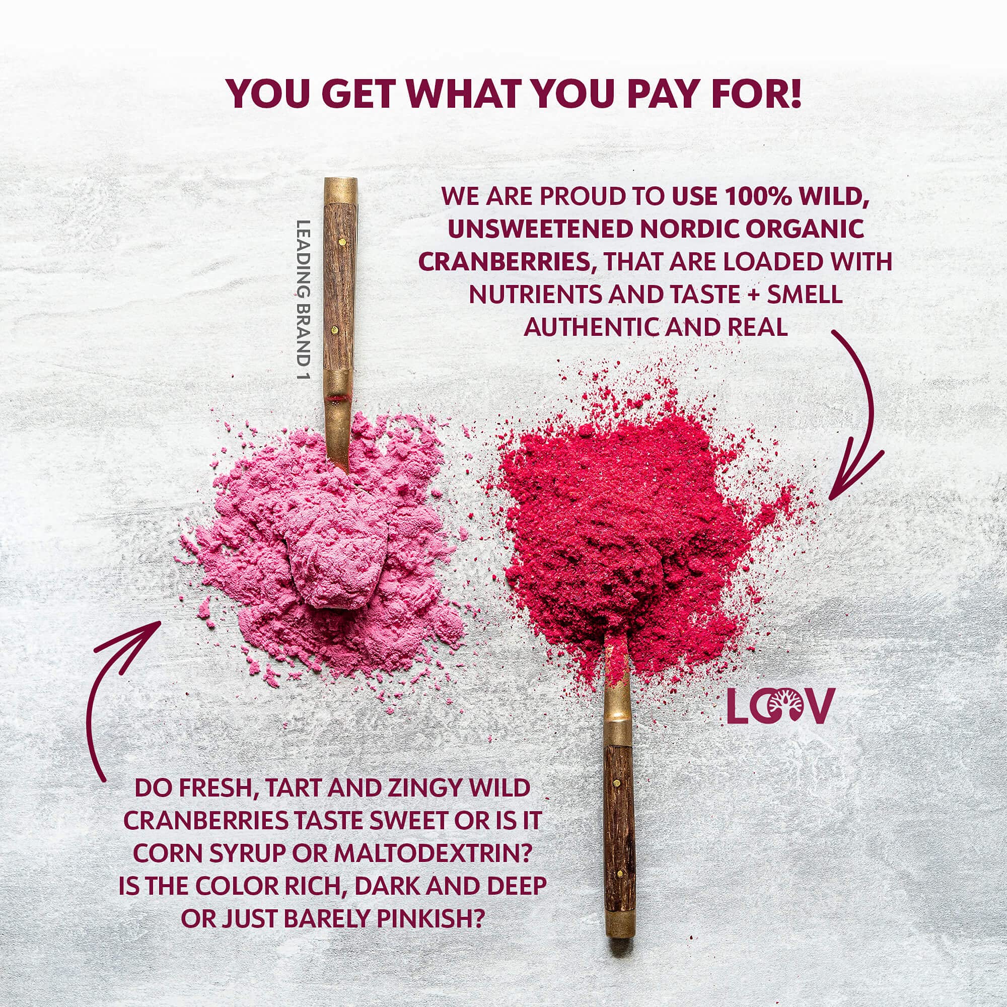 Wild Organic Freeze Dried Cranberry Powder, 6 Oz, 35-Day Supply, from Nordic Forests, No Added Sugar