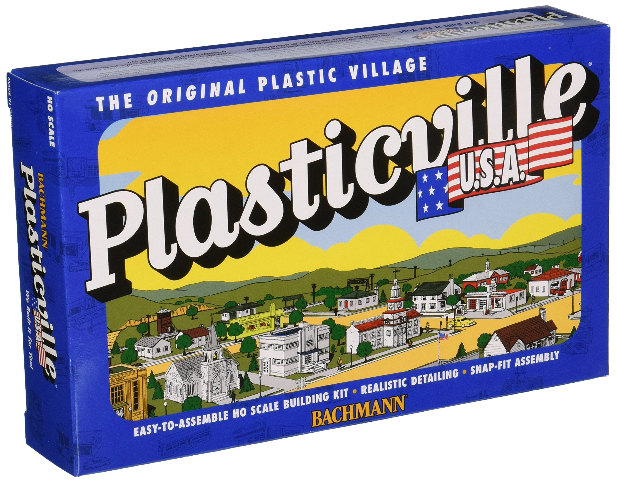Bachmann Trains - PLASTICVILLE U.S.A. BUILDINGS – CLASSIC KITS - SUPERMARKET - HO Scale