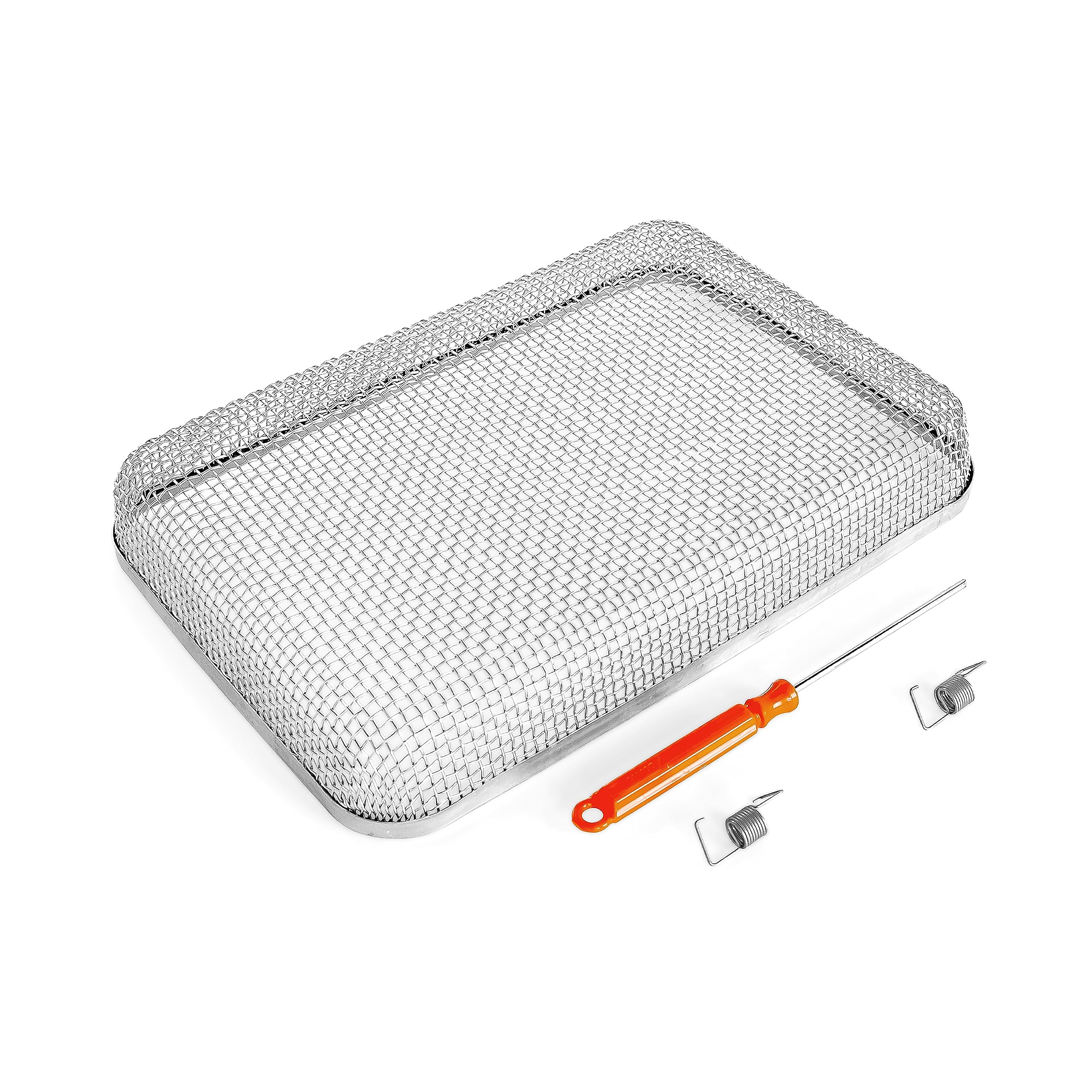 Camco Flying Insect Screen- Protects the Water Heater Vents from Flying Insect Nests, Stainless Steel Mesh, WH 500 -(42145),6" X 8.5" X 1.3" , White