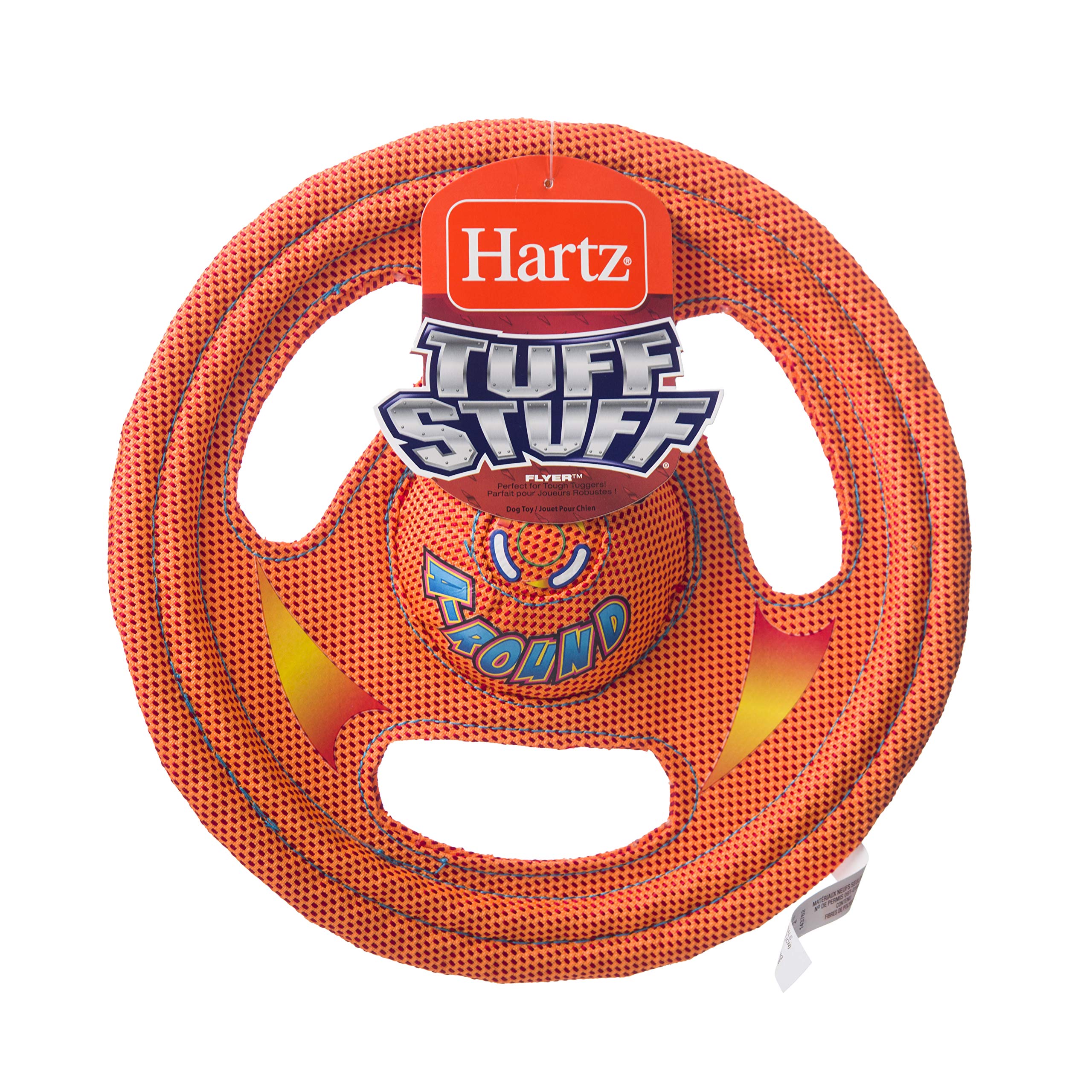 Hartz Tuff Stuff Toss Around Plush Frisbee Flyer Dog Toy - Medium/Large